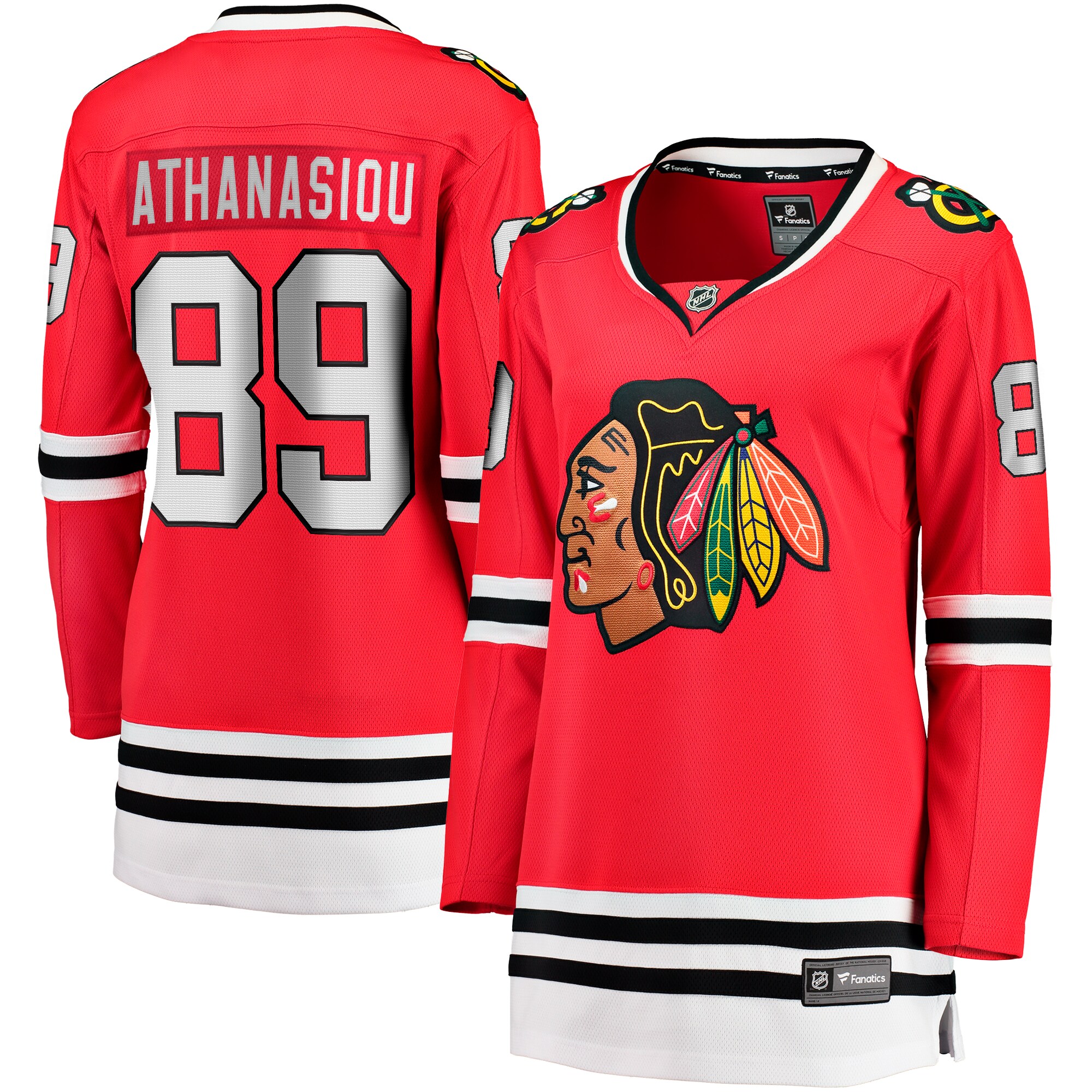 Andreas Athanasiou Chicago Blackhawks Fanatics Women's Home Breakaway Player Jersey - Red