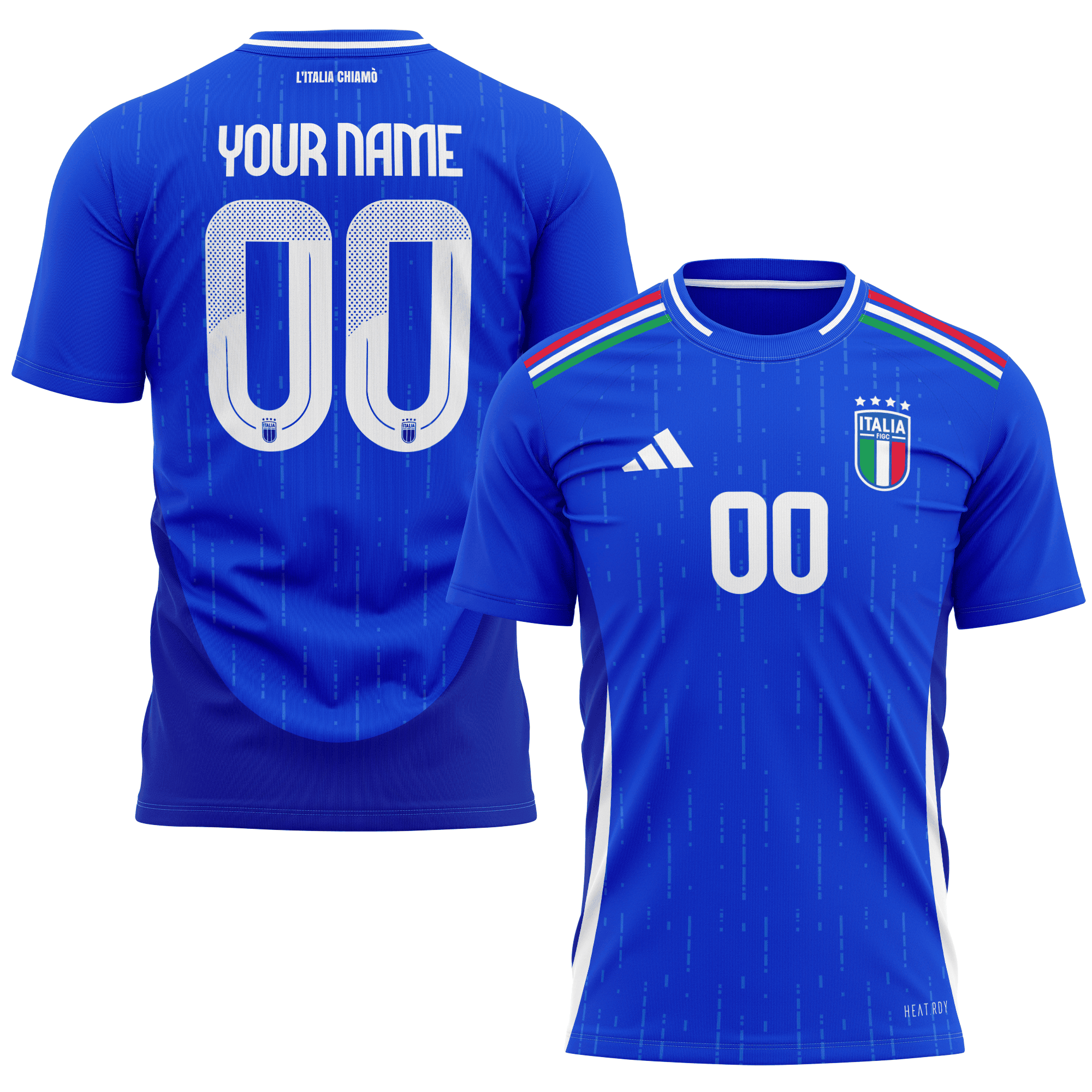 Italy National Team 2024 Home Kits Custom AOP T-shirt - Blue