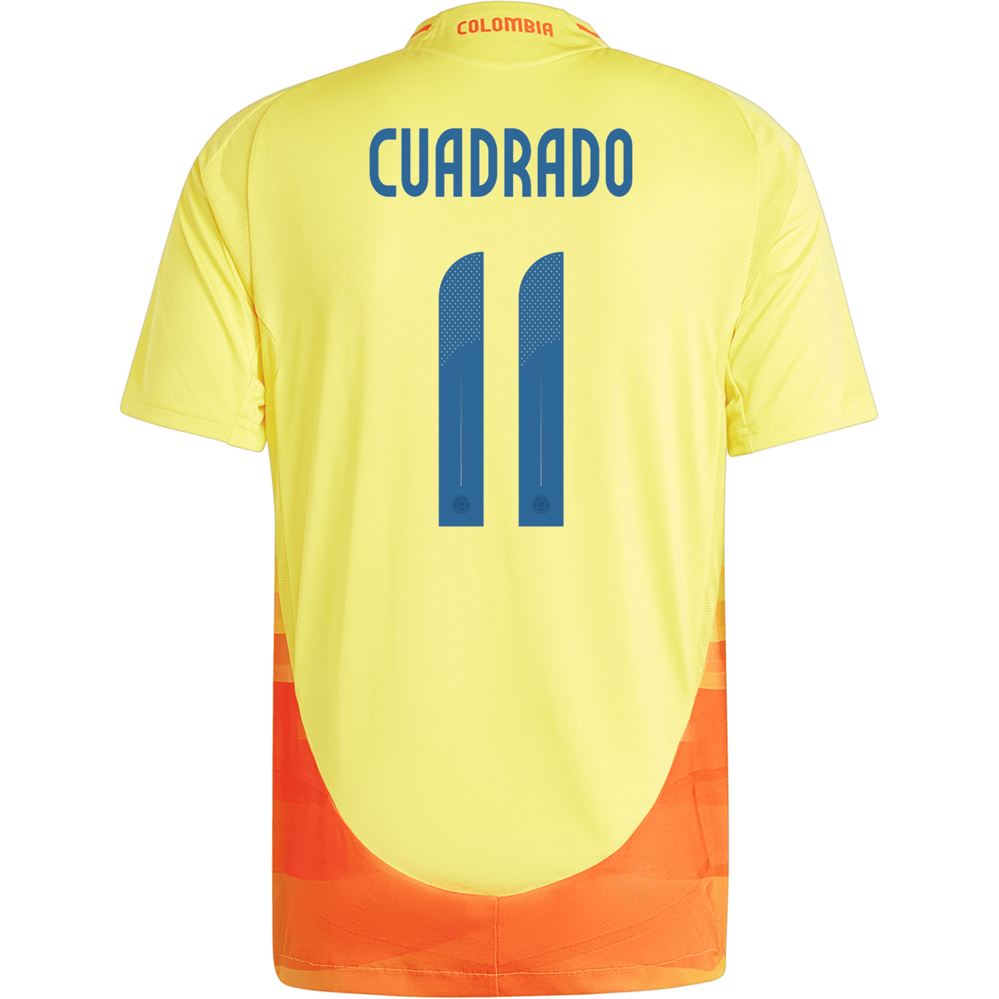 Juan Cuadrado 11 Colombia National Team 2024 Home Men Jersey - Yellow