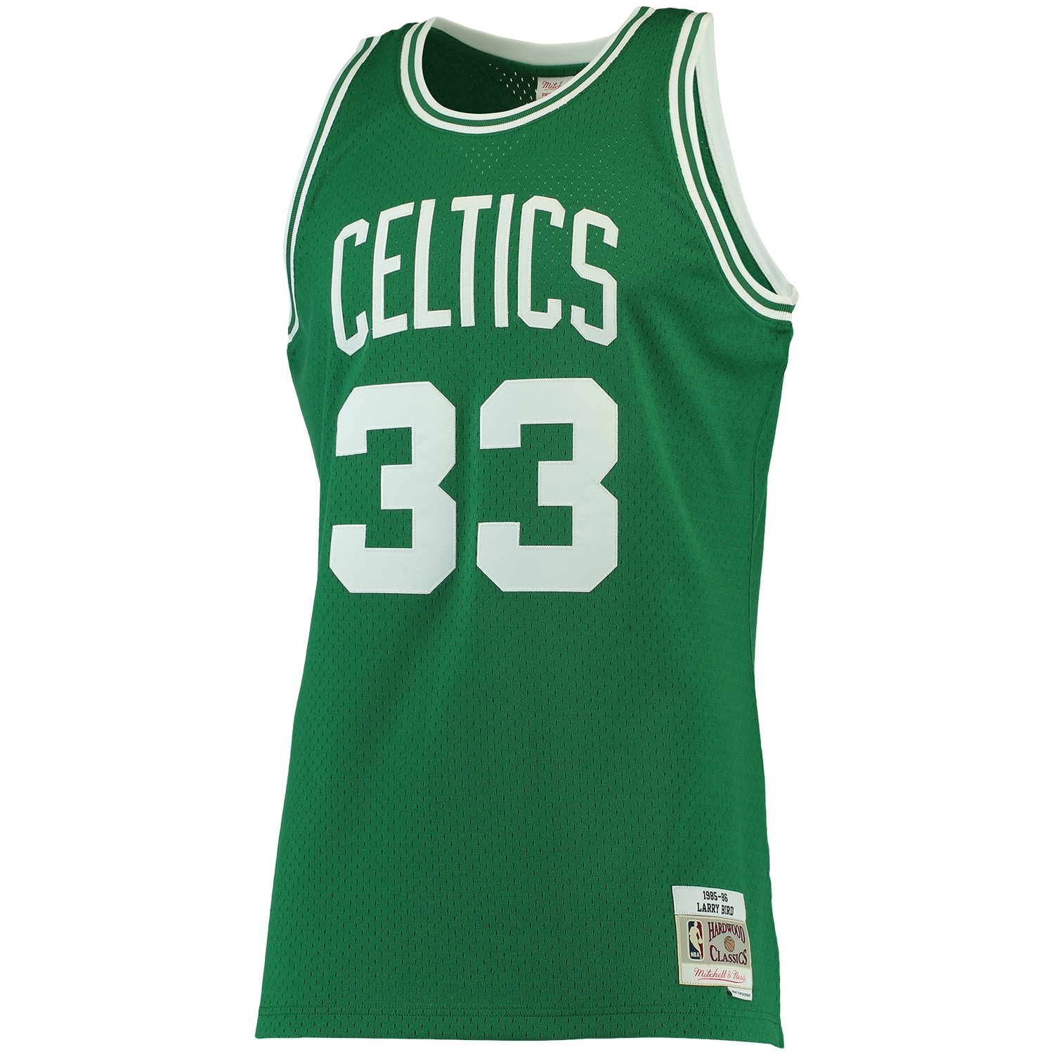Larry Bird Boston Celtics Mitchell & Ness 1985\/86 Big & Tall Hardwood Classics Swingman Jersey - Kelly Green