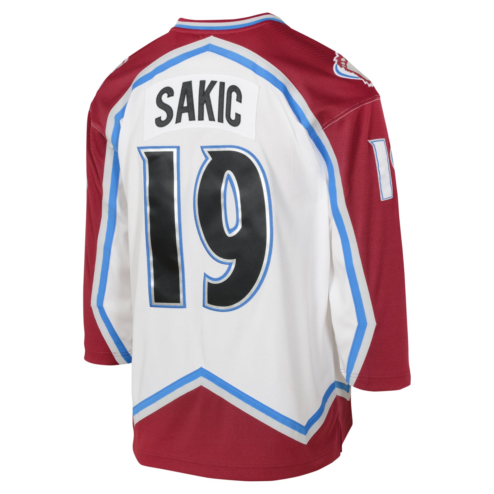 Joe Sakic Colorado Avalanche Mitchell & Ness Youth 2000 Blue Line Player Jersey - White