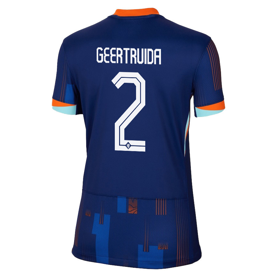 Lutsharel Geertruida 2 Netherlands National Team 2024/25 Away WOMEN Jersey - Navy