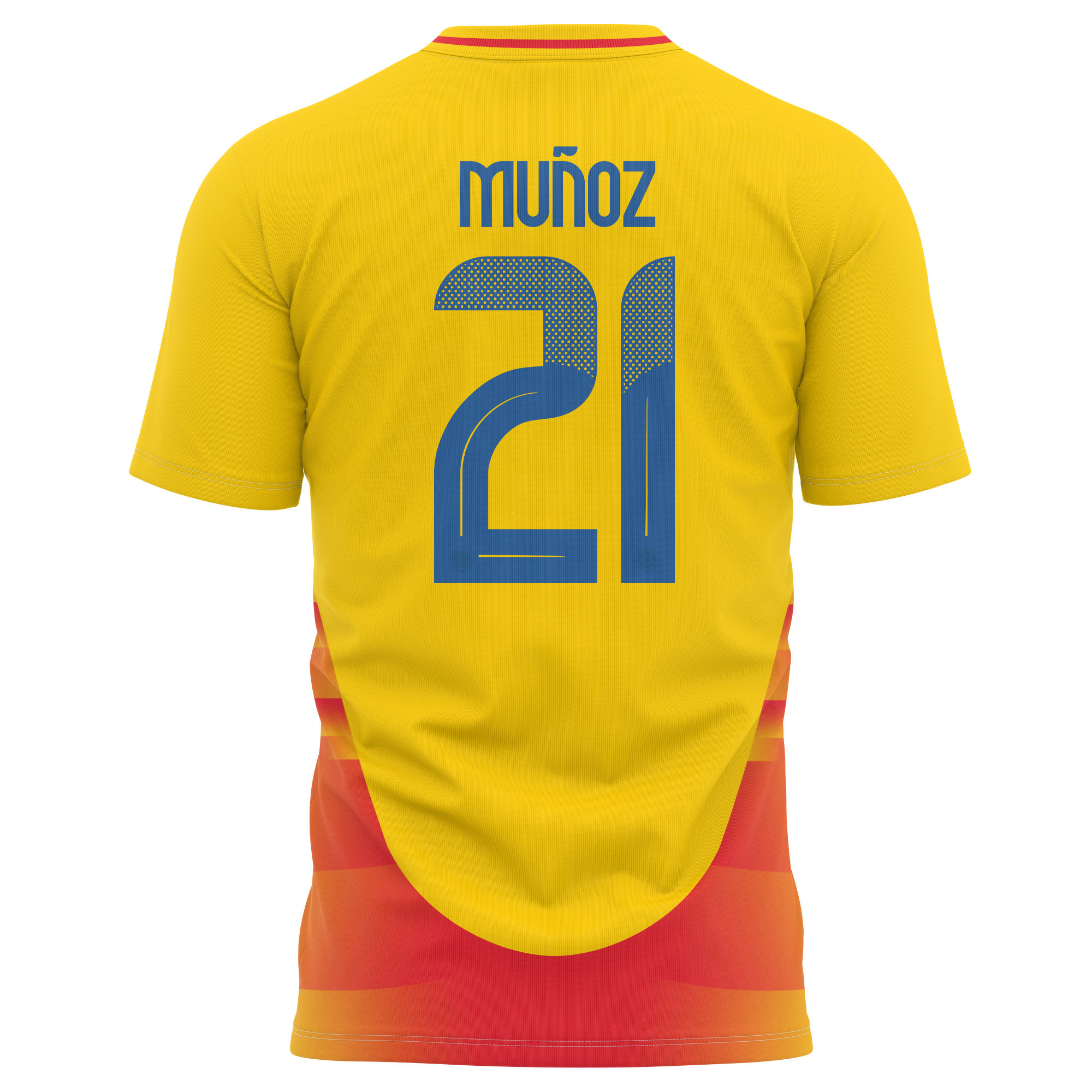 Daniel Muñoz 21 Colombia National Team 2024 Home Kits AOP T-shirt - Yellow