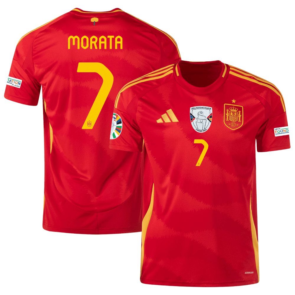 Álvaro Morata 7 Spain National Team 2024 Home Men Jersey - Scarlet