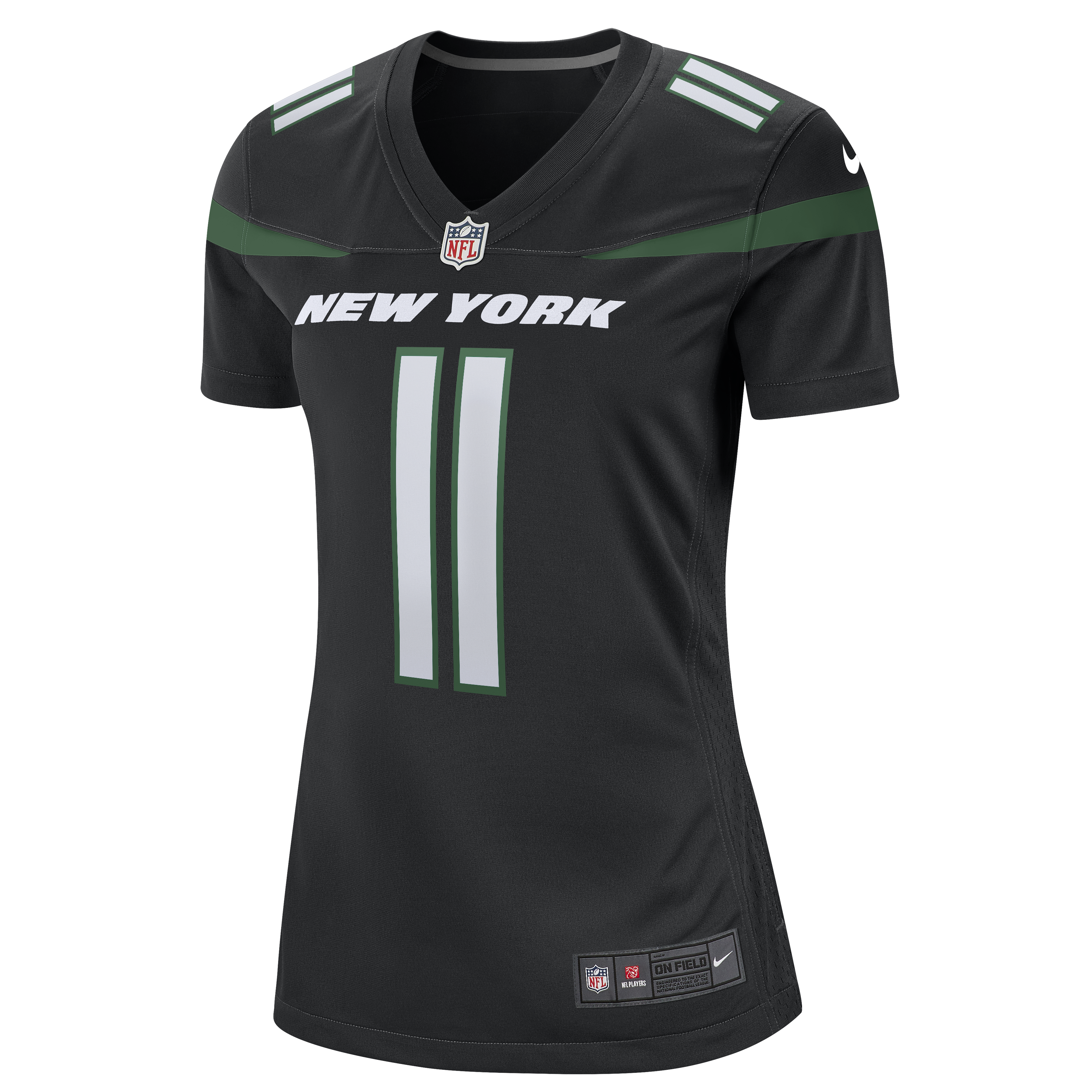 Jermaine Johnson II New York Jets  Women's Alternate Game Jersey - Stealth Black