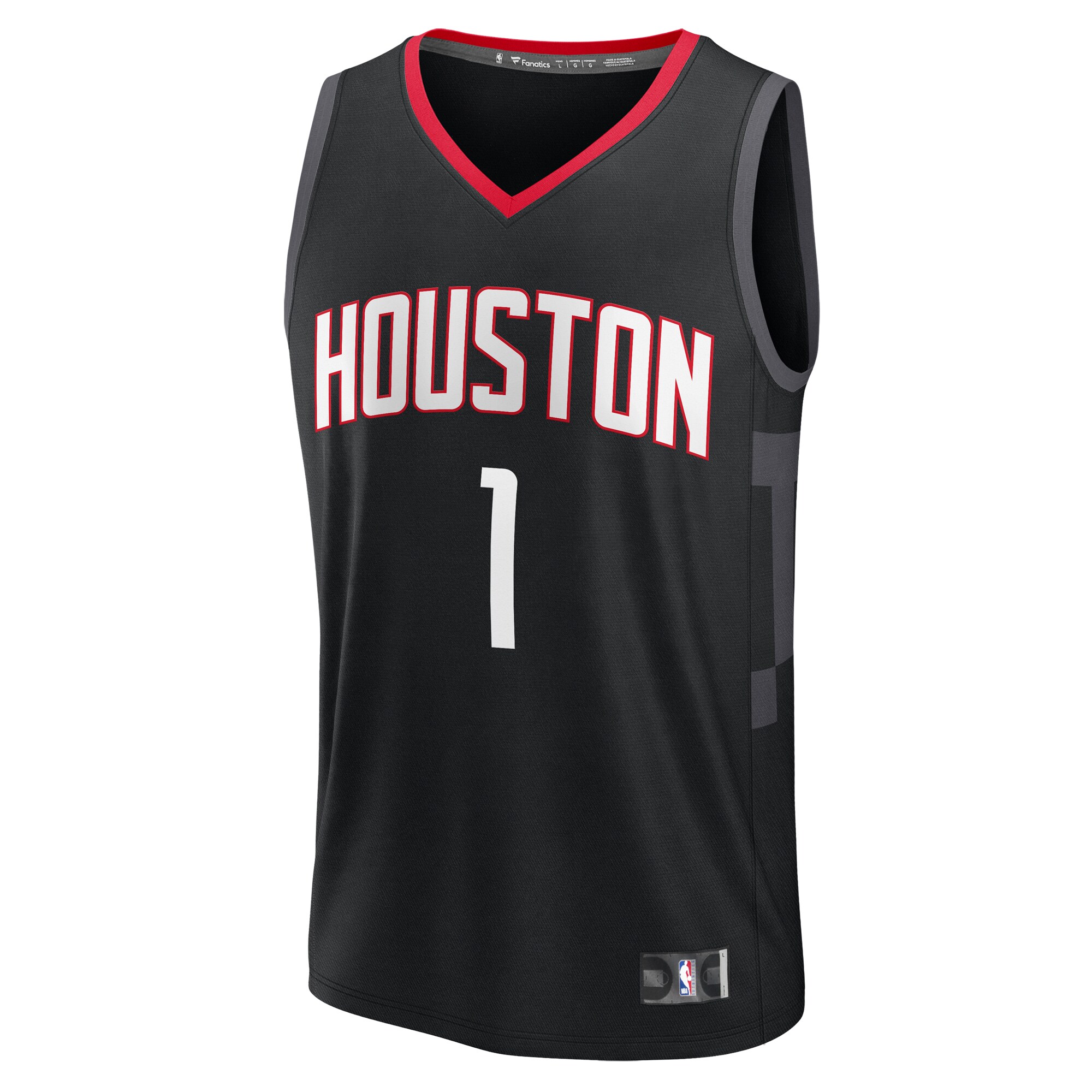 Amen Thompson Houston Rockets Fanatics Youth Fast Break Replica Player Jersey - Statement Edition - Black