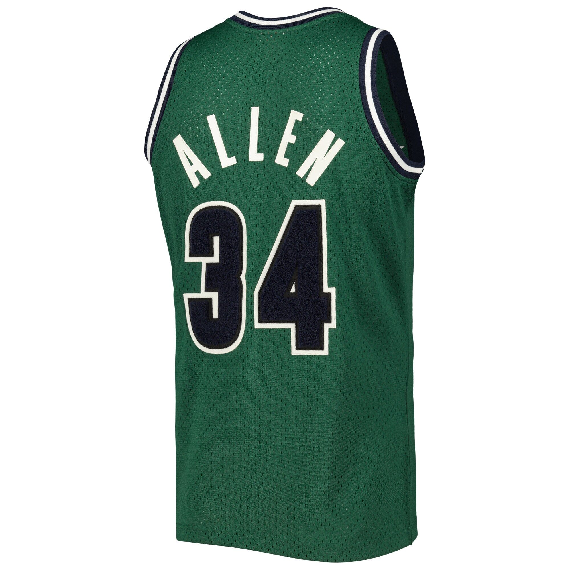 Ray Allen Milwaukee Bucks Mitchell & Ness 2000\/01 Hardwood Classics Off-Court Swingman Jersey - Hunter Green