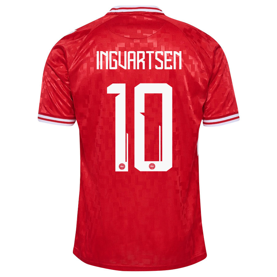 Marcus Ingvartsen 10 Denmark National Team 2024/25 Home Men Jersey - Red
