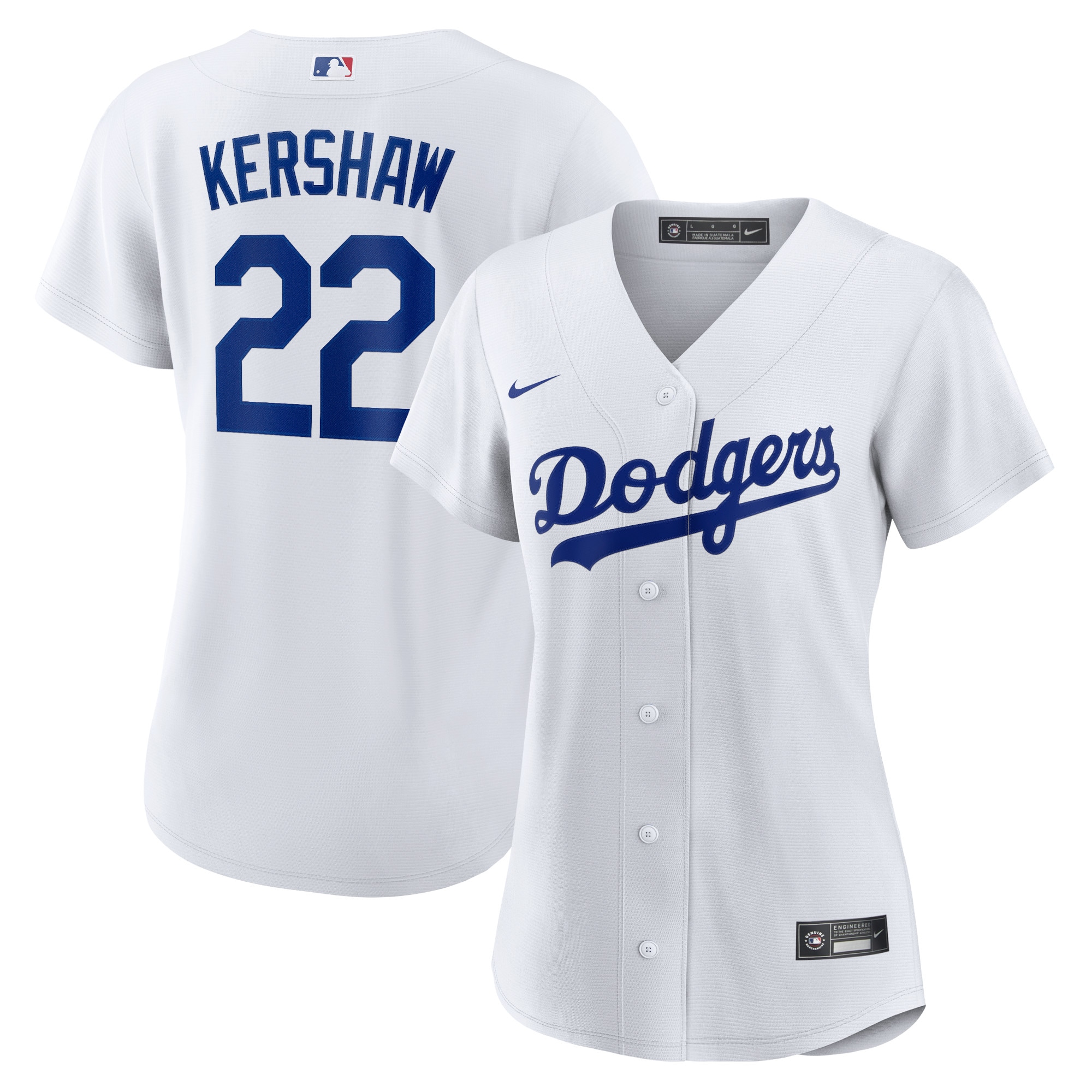 Clayton Kershaw Los Angeles Dodgers  Women's Home Replica Player Jersey - White