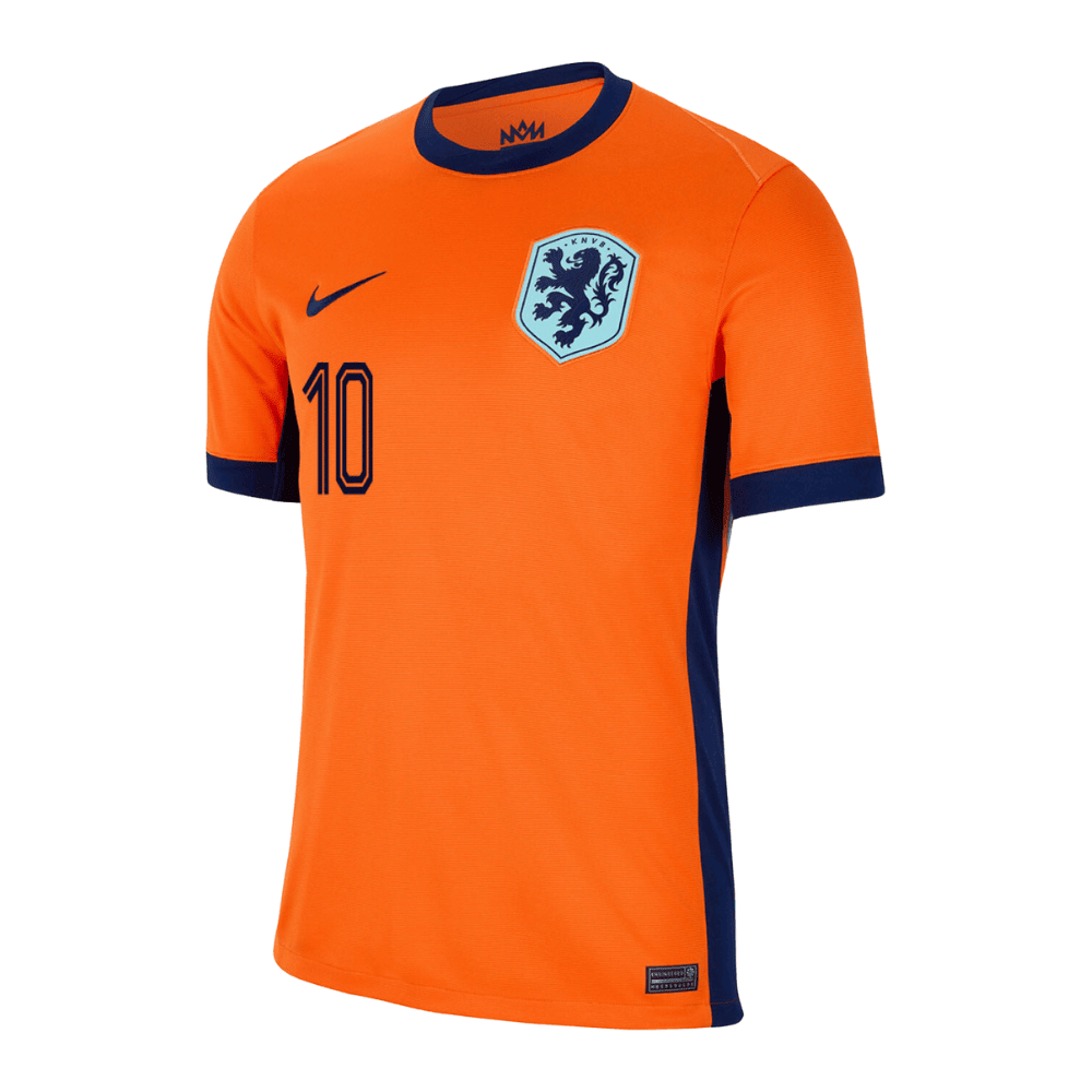 Memphis Depay 10 Netherlands National Team 2024 Home Men Jersey - Orange