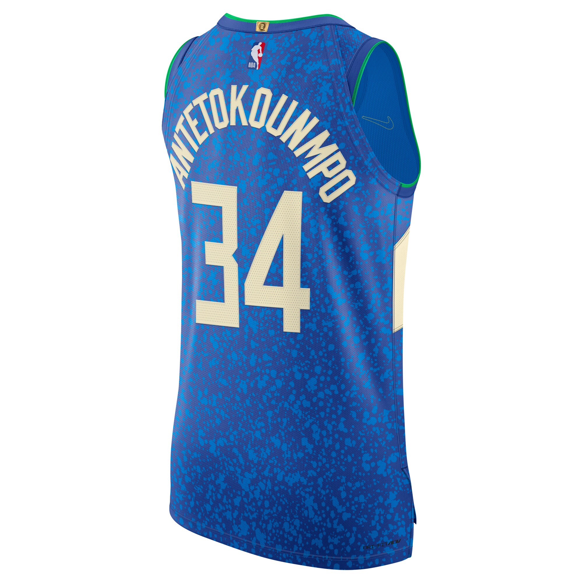 Giannis Antetokounmpo Milwaukee Bucks  Authentic Jersey - City Edition - Blue
