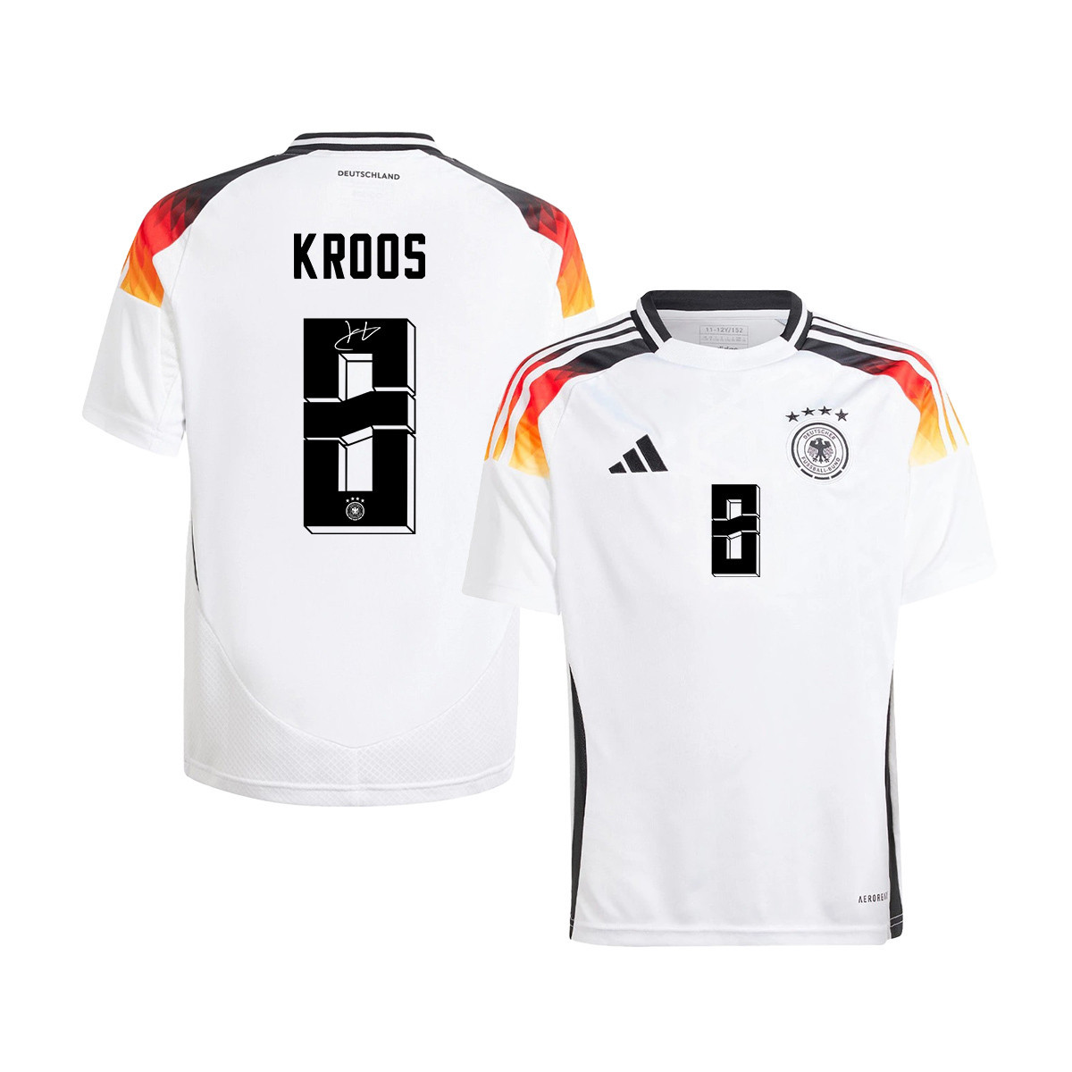 Toni Kroos 8 Signed Germany National Team 2024/25 YOUTH Jersey Autographed - Home