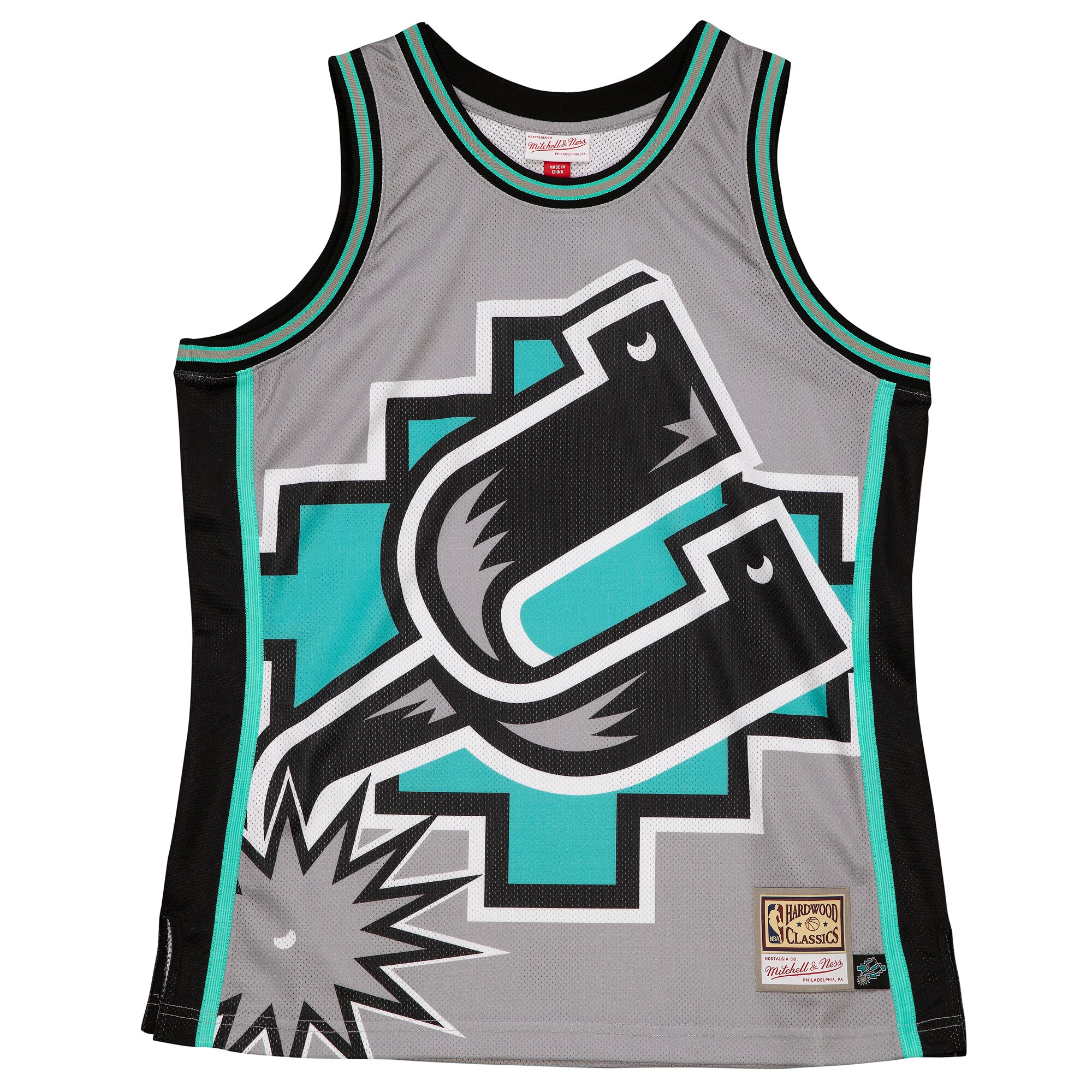 San Antonio Spurs Mitchell & Ness Hardwood Classics Blown Out Fashion Jersey - Gray