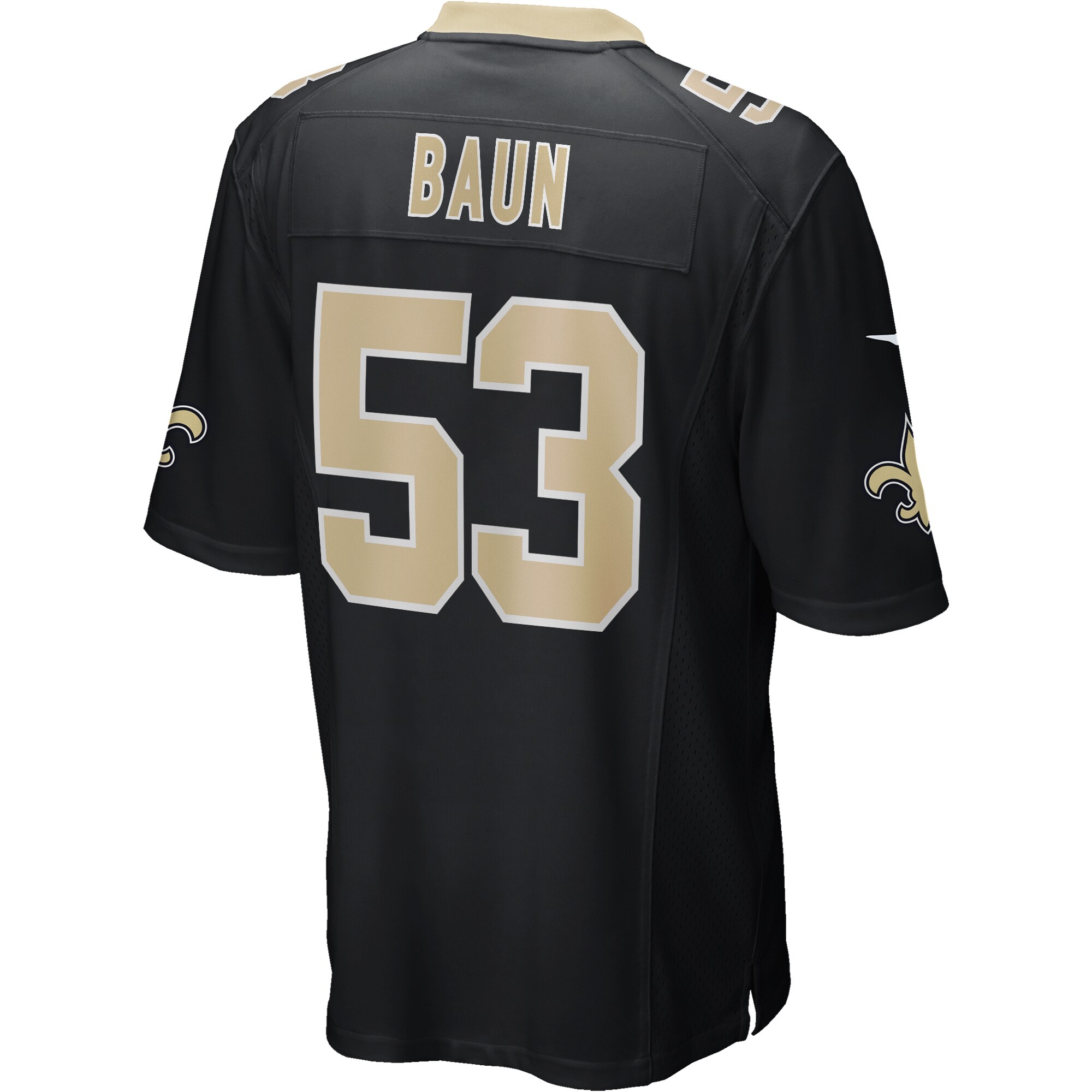 Zack Baun New Orleans Saints  Game Player Jersey - Black