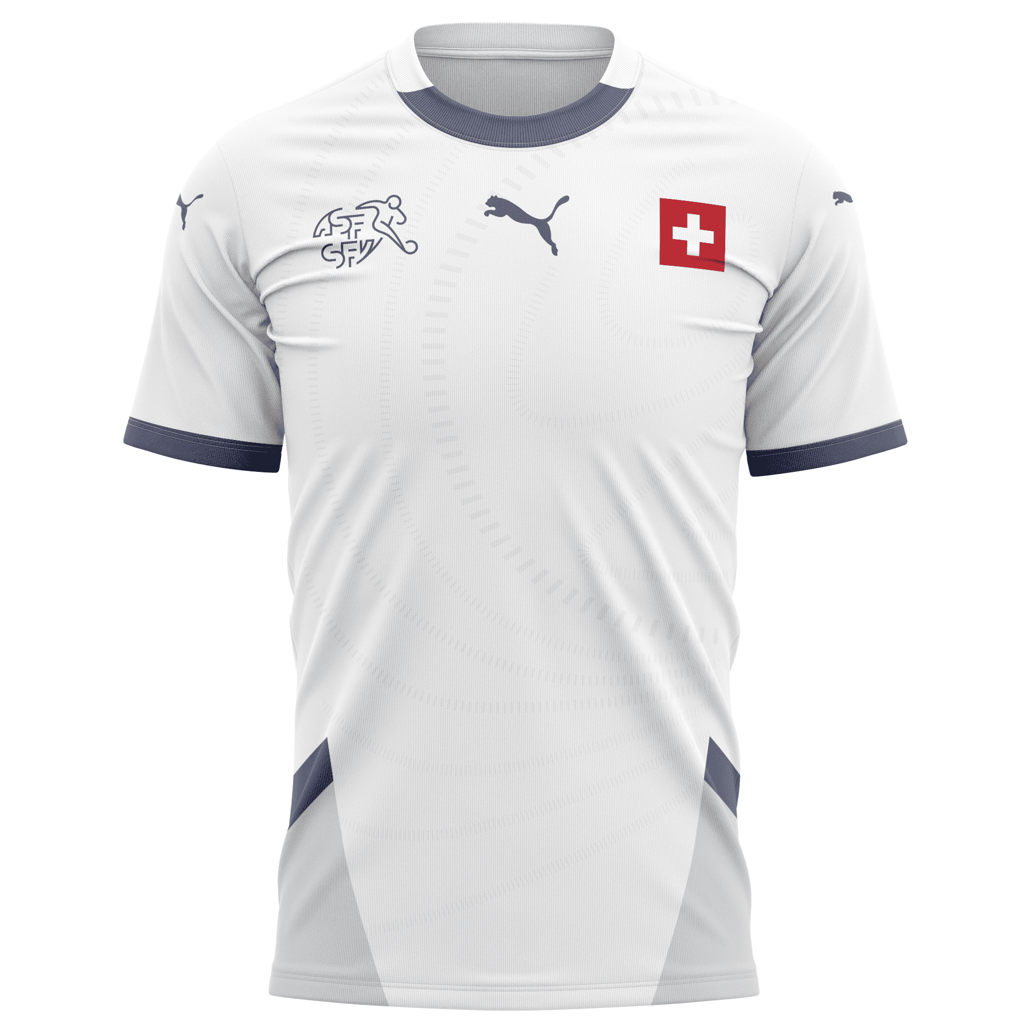 Switzerland National Team 2024 Away Kits AOP T-shirt - White
