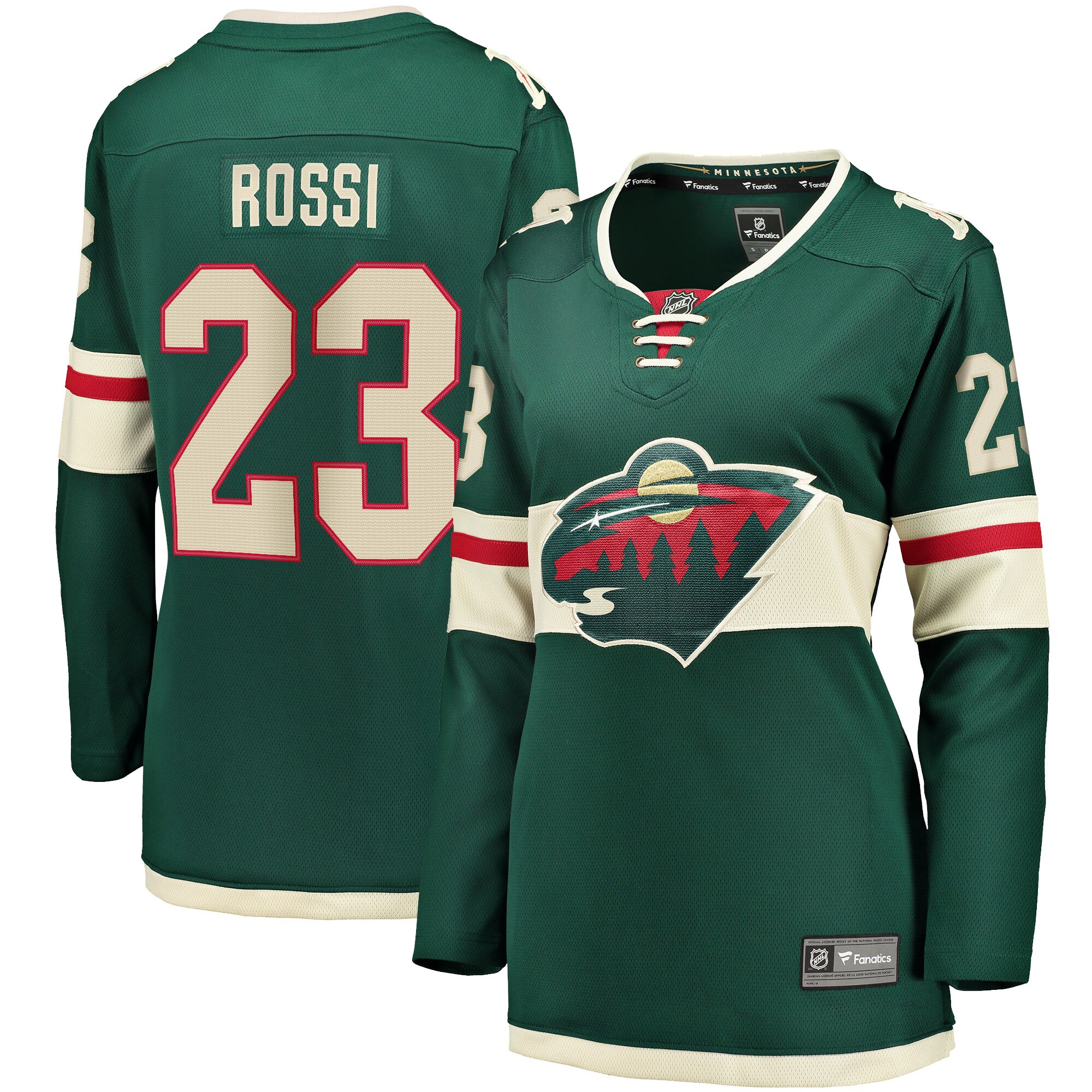 Marco Rossi Minnesota Wild Fanatics Women's Home Breakaway Player Jersey - Green