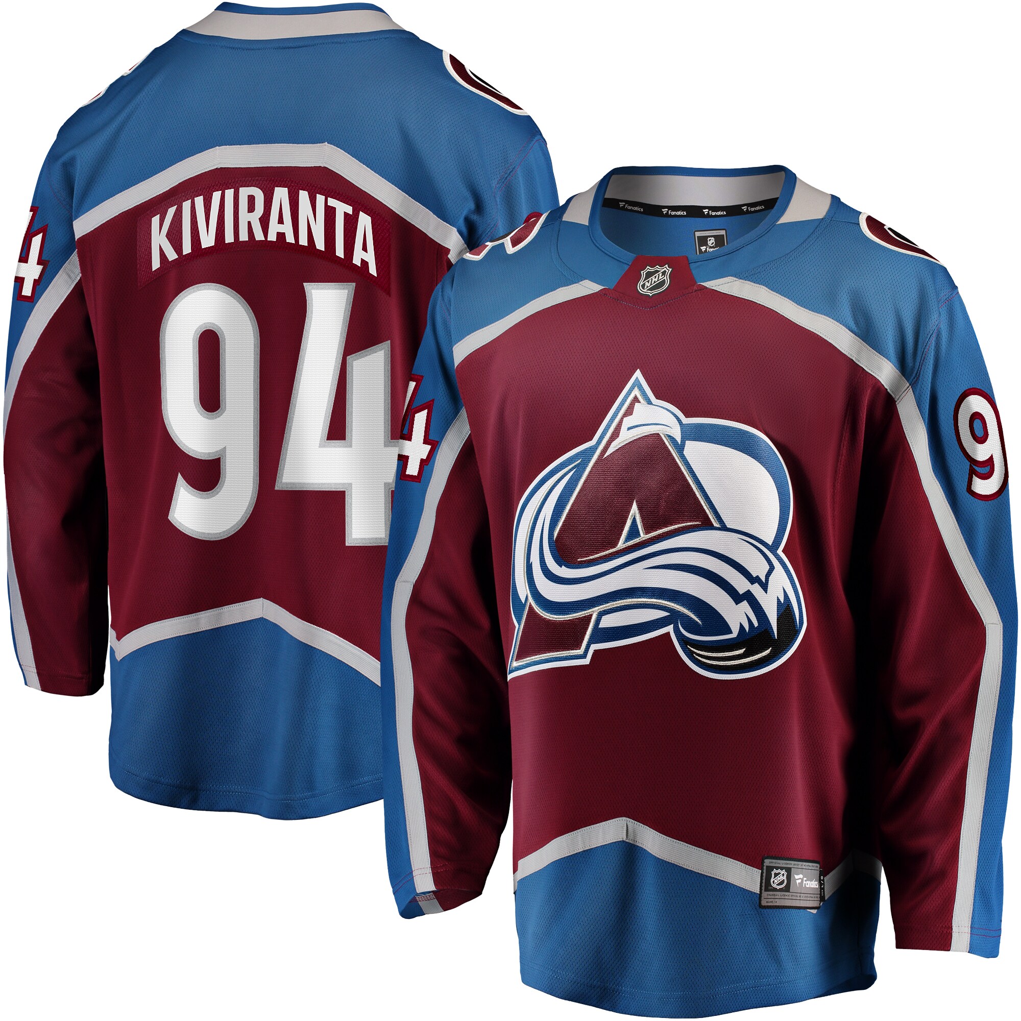 Joel Kiviranta Colorado Avalanche Fanatics Home Premier Breakaway Player Jersey - Maroon