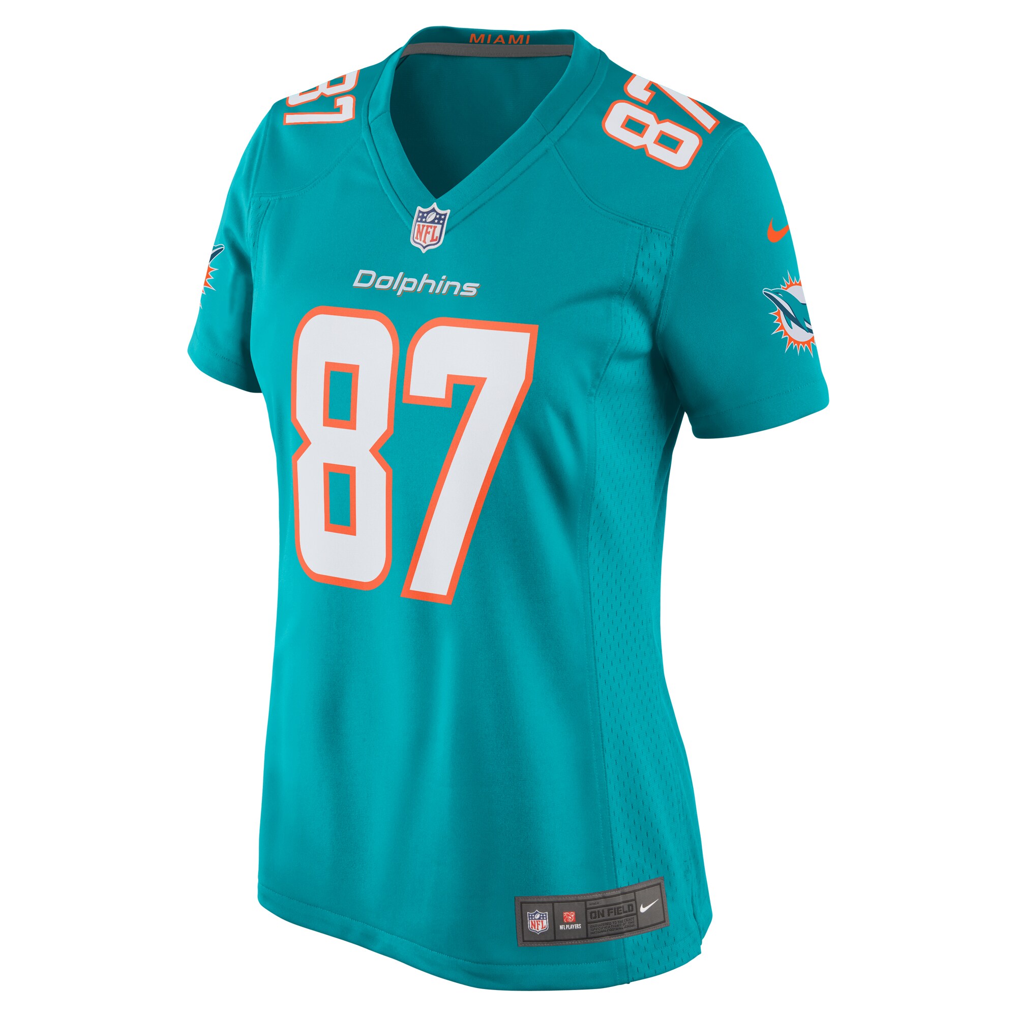 Freddie Swain Miami Dolphins  Women's  Game Jersey -  Aqua