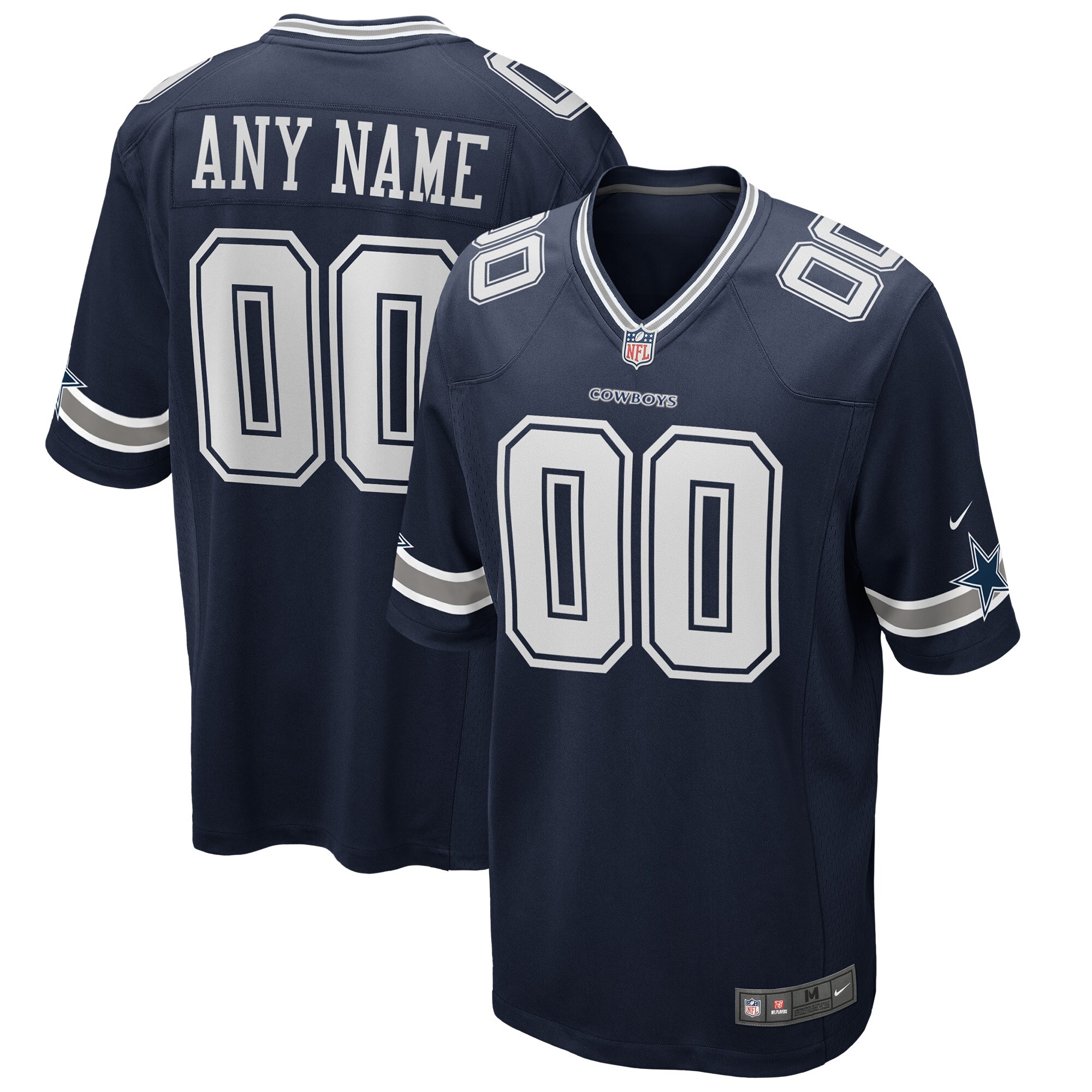 Dallas Cowboys  Custom Game Jersey - Navy