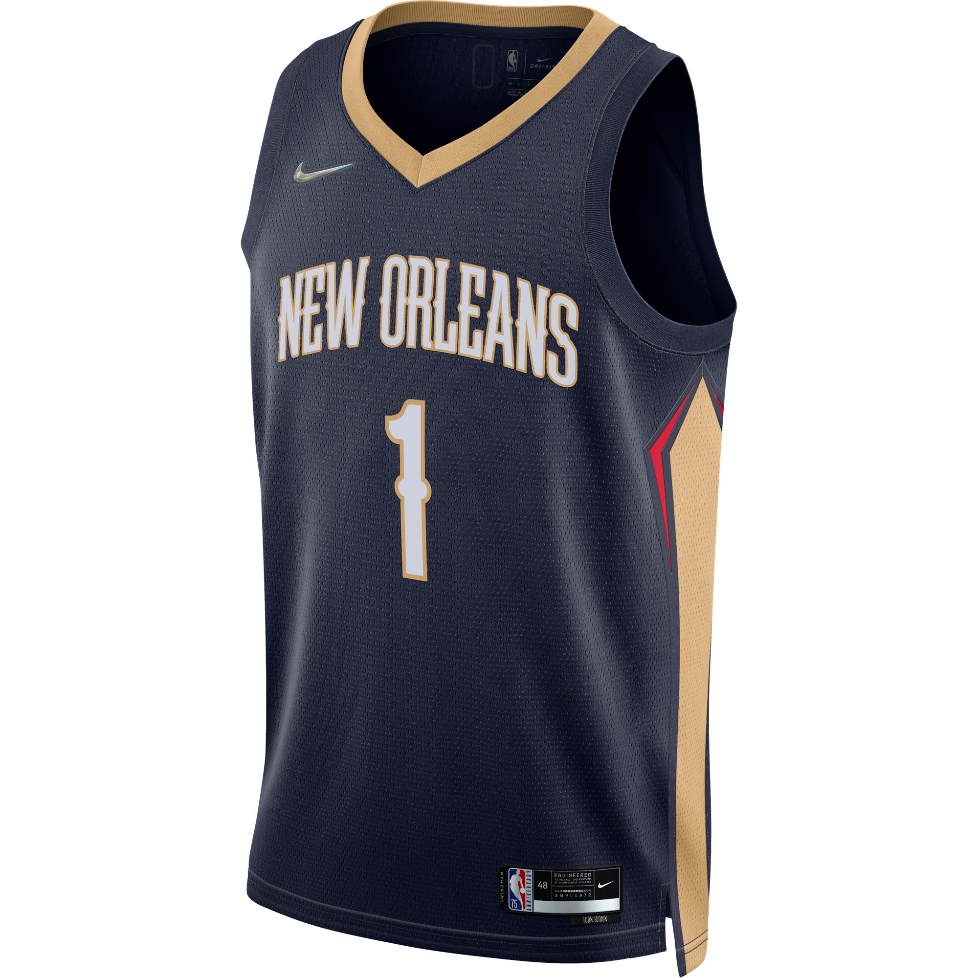 Zion Williamson New Orleans Pelicans  2021\/22 Diamond Swingman Jersey - Icon Edition - Navy