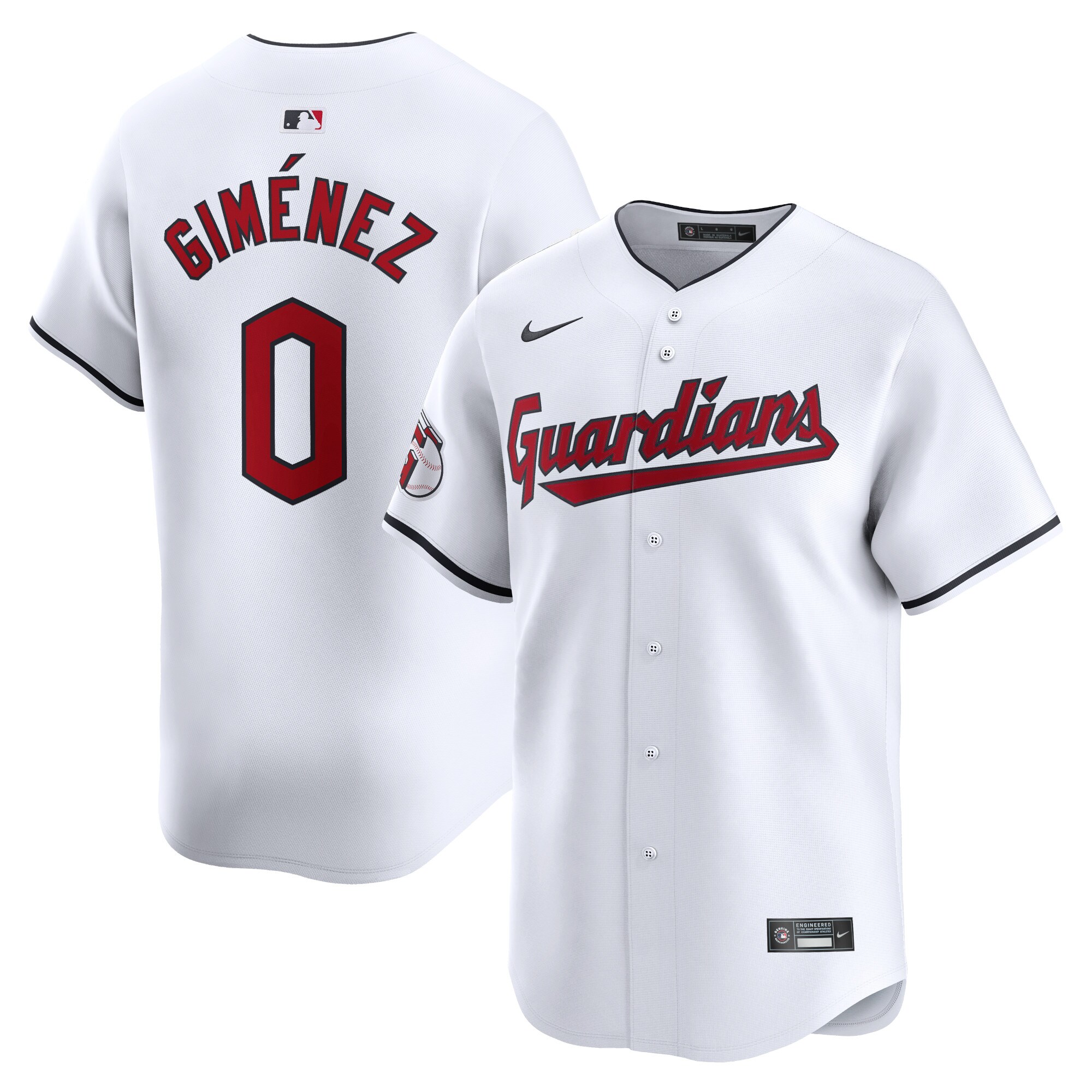 Andres Gimenez Cleveland Guardians  Home Limited Player Jersey - White