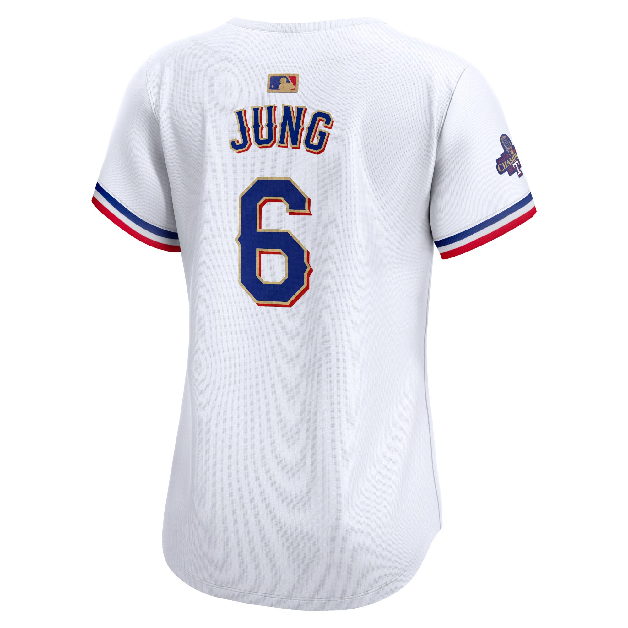 Josh Jung Texas Rangers  Women's 2024 Gold Collection Limited Player Jersey\u00c2\u00a0\u00e2\u20ac\u201c White