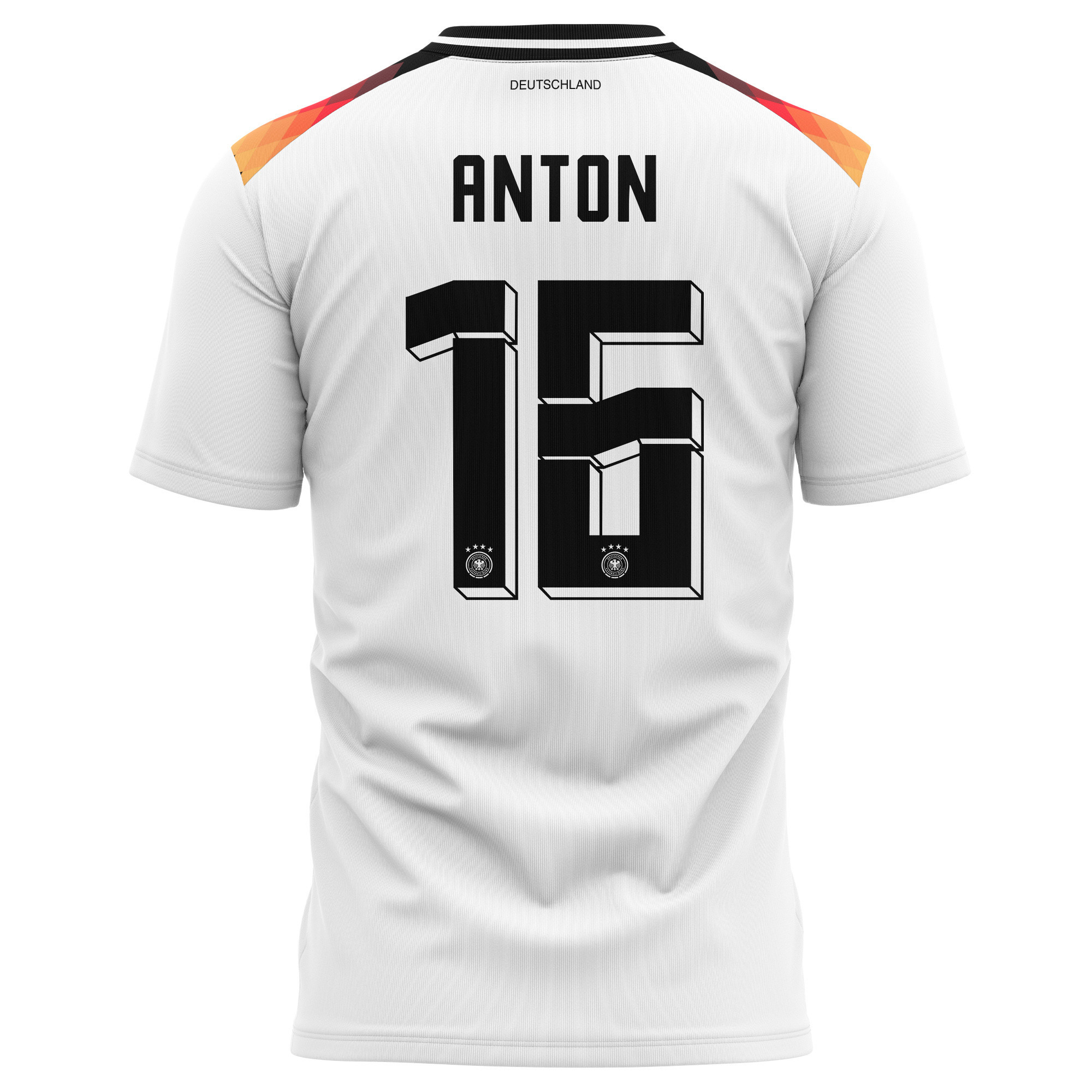 Waldemar Anton 16 Germany National Team 2024 Home Kits AOP T-shirt - White