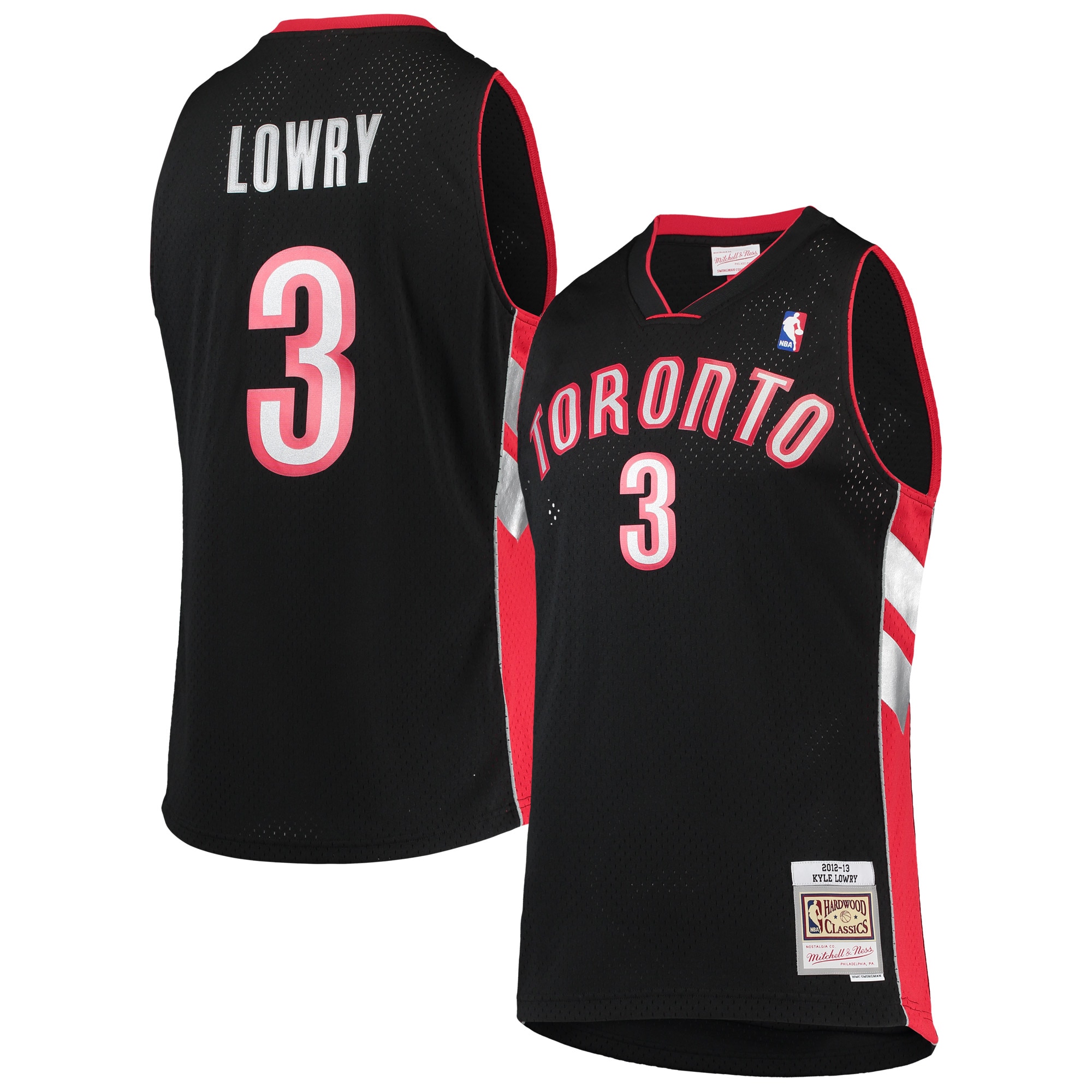 Kyle Lowry Toronto Raptors Mitchell & Ness 2001\/02 Hardwood Classics Swingman Jersey - Black