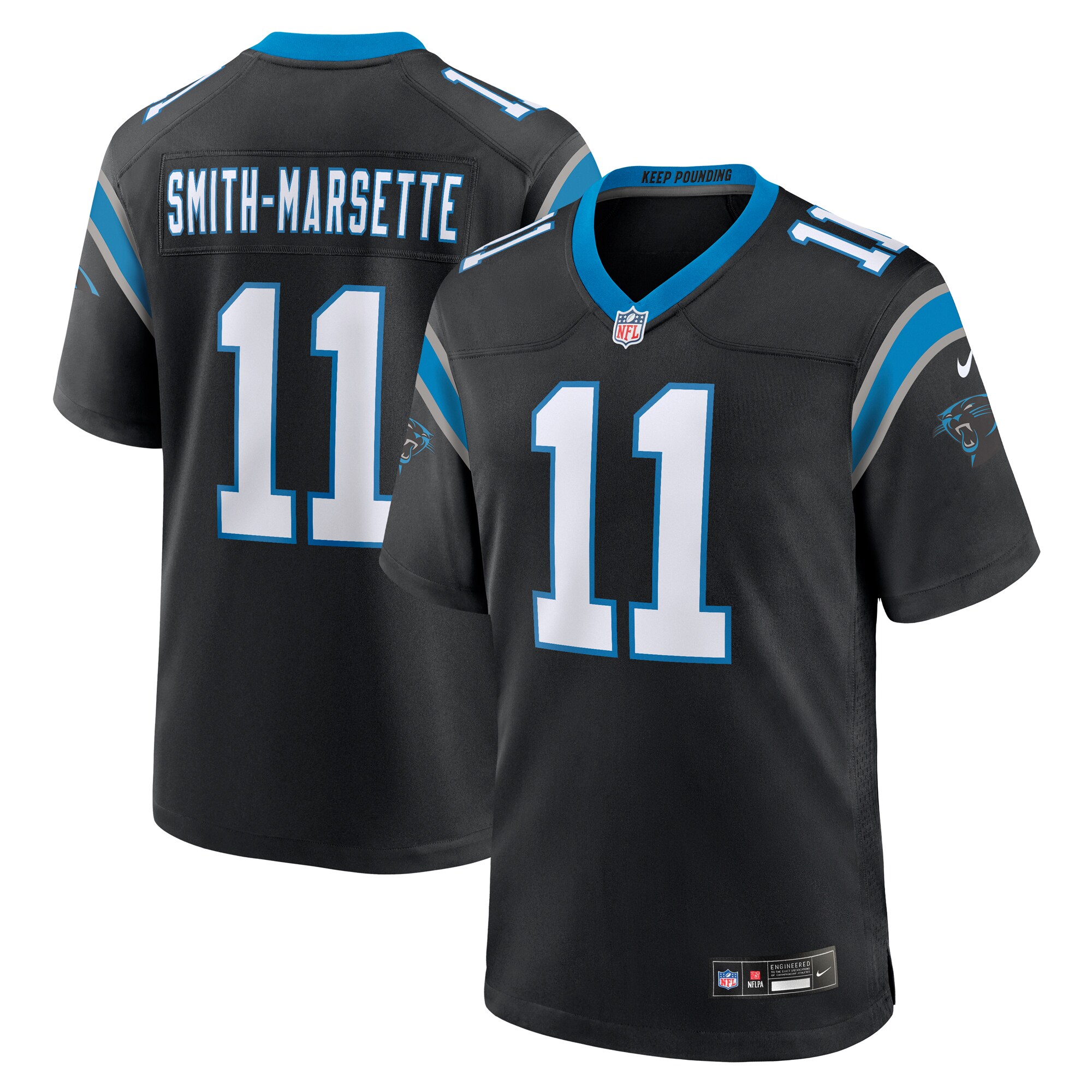 Ihmir Smith-Marsette Carolina Panthers  Team Game Jersey -  Black