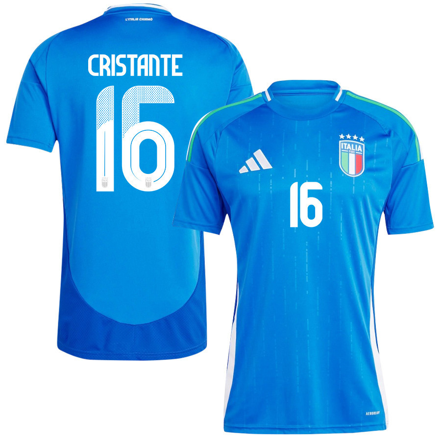 Bryan Cristante 16 Italy National Team 2024/25 Home Men Jersey - Blue