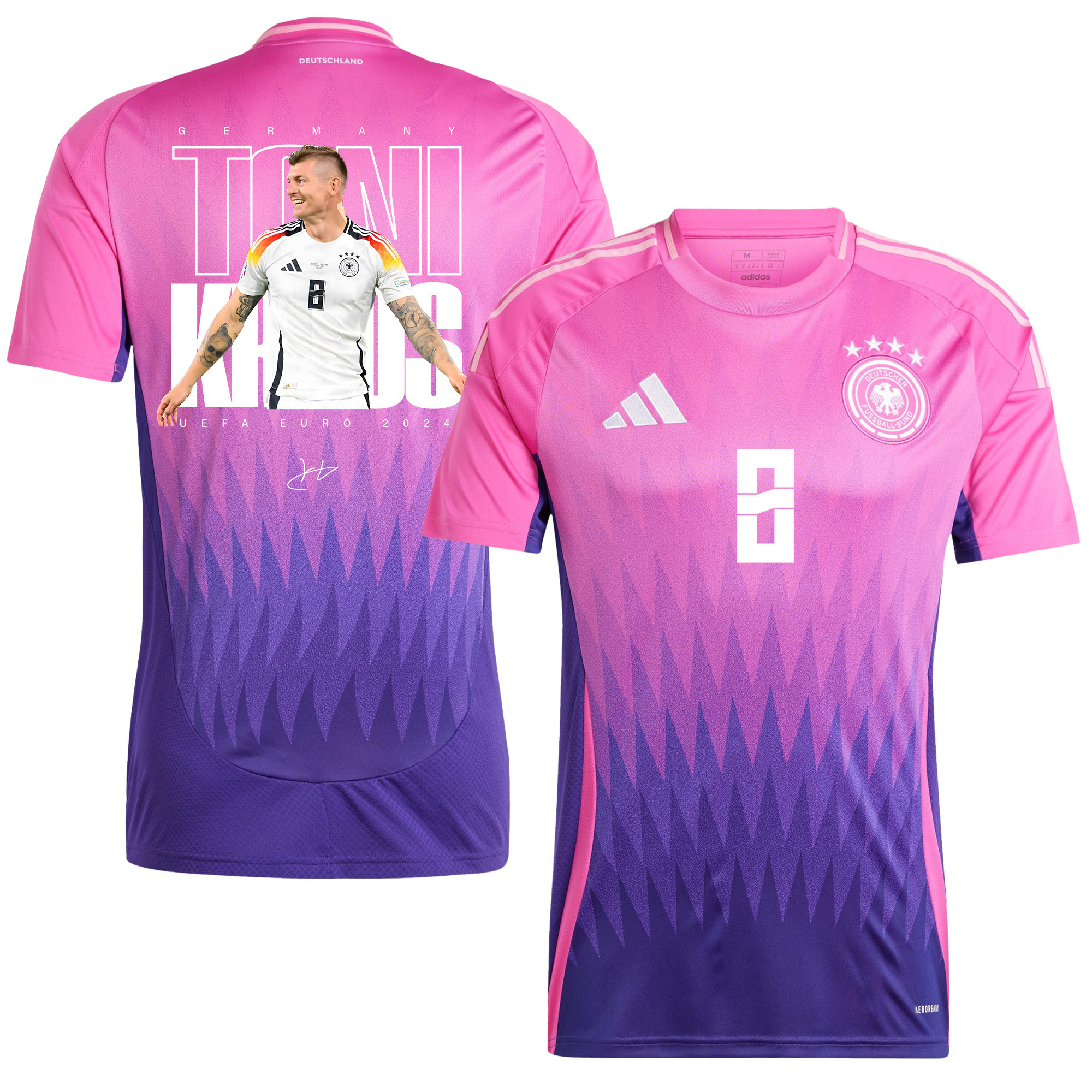 Toni Kroos 8 Signed Legacy Germany National Team 2024 Away Men Jersey - Purple