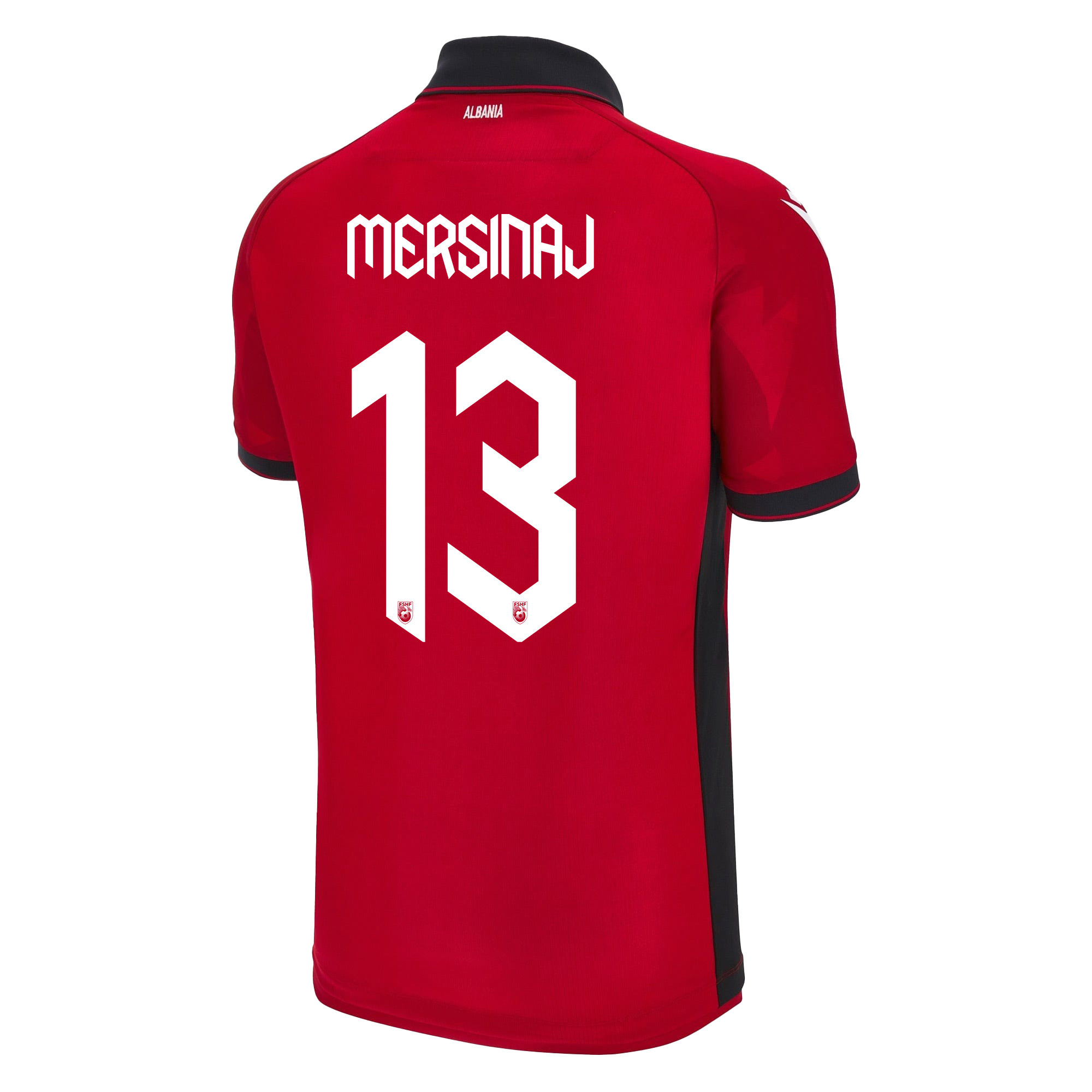 Jon Mersinaj 13 Albania National Team 2024/25 Home Men Jersey - Red