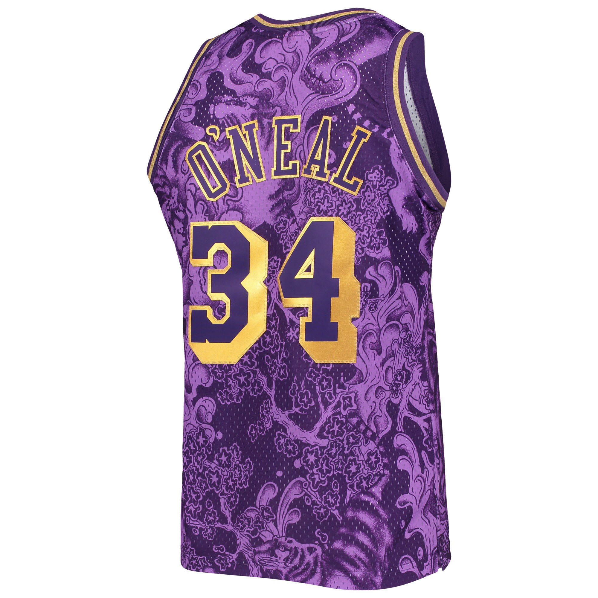 Shaquille O'Neal Los Angeles Lakers Mitchell & Ness Hardwood Classics 1996\/97 Lunar New Year Swingman Jersey - Purple