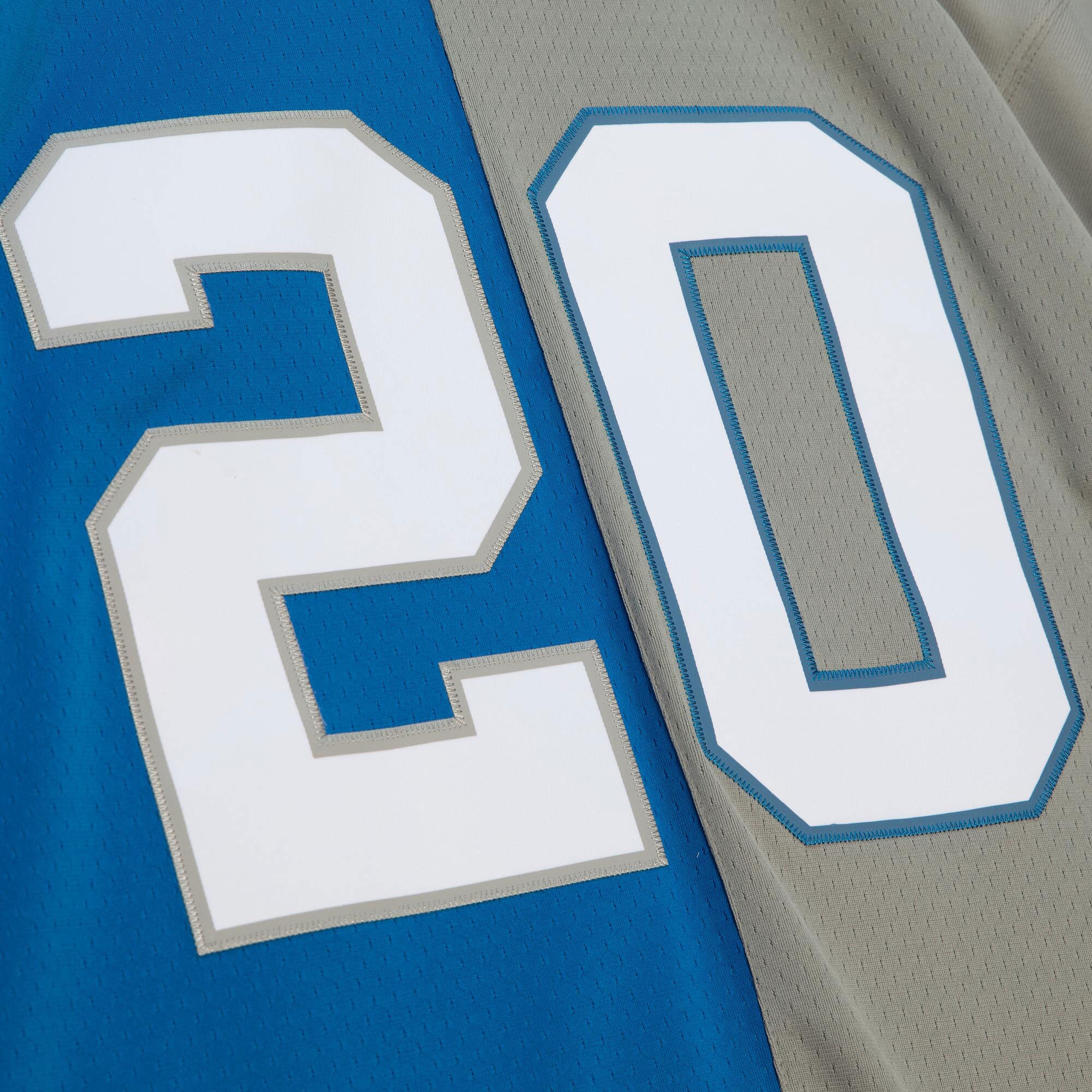 Barry Sanders Detroit Lions Mitchell & Ness Big & Tall Split Legacy Retired Player Replica Jersey - Blue\/Silver