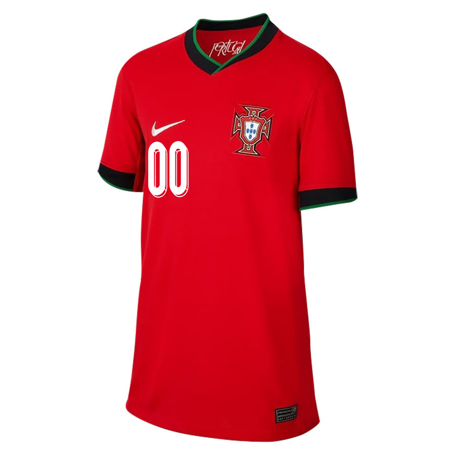 Portugal National Team 2024/25 Home YOUTH Custom Jersey - Red