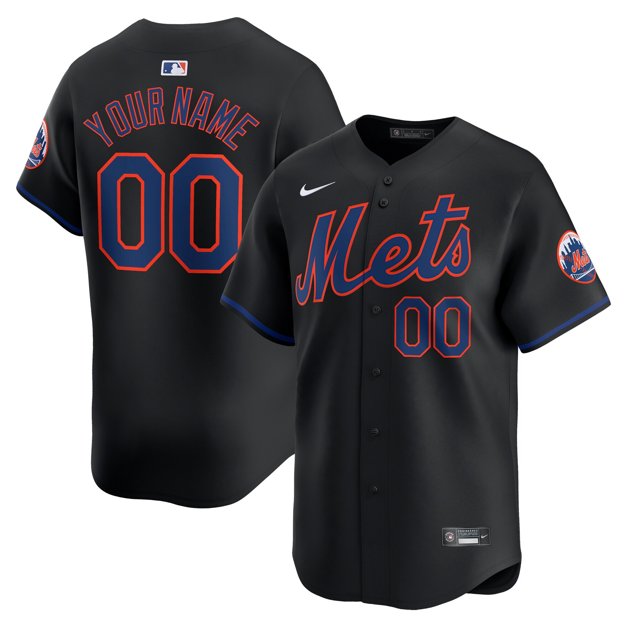 New York Mets   Alternate Limited Custom Jersey\u00c2\u00a0\u00e2\u20ac\u201c Black