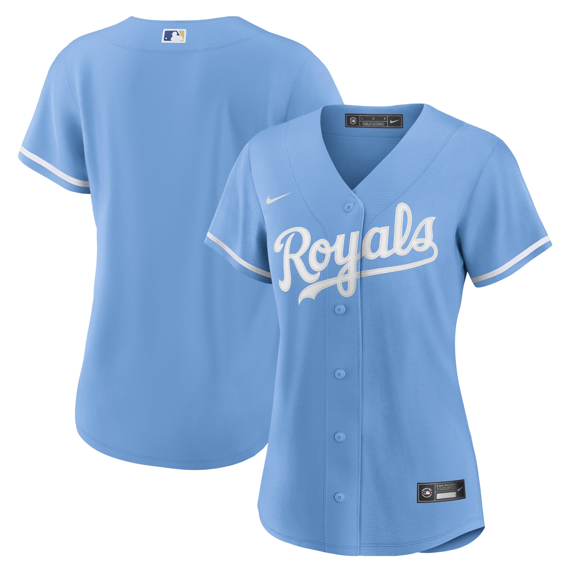 Kansas City Royals  Women's Alternate Replica Team Logo Jersey - Light Blue
