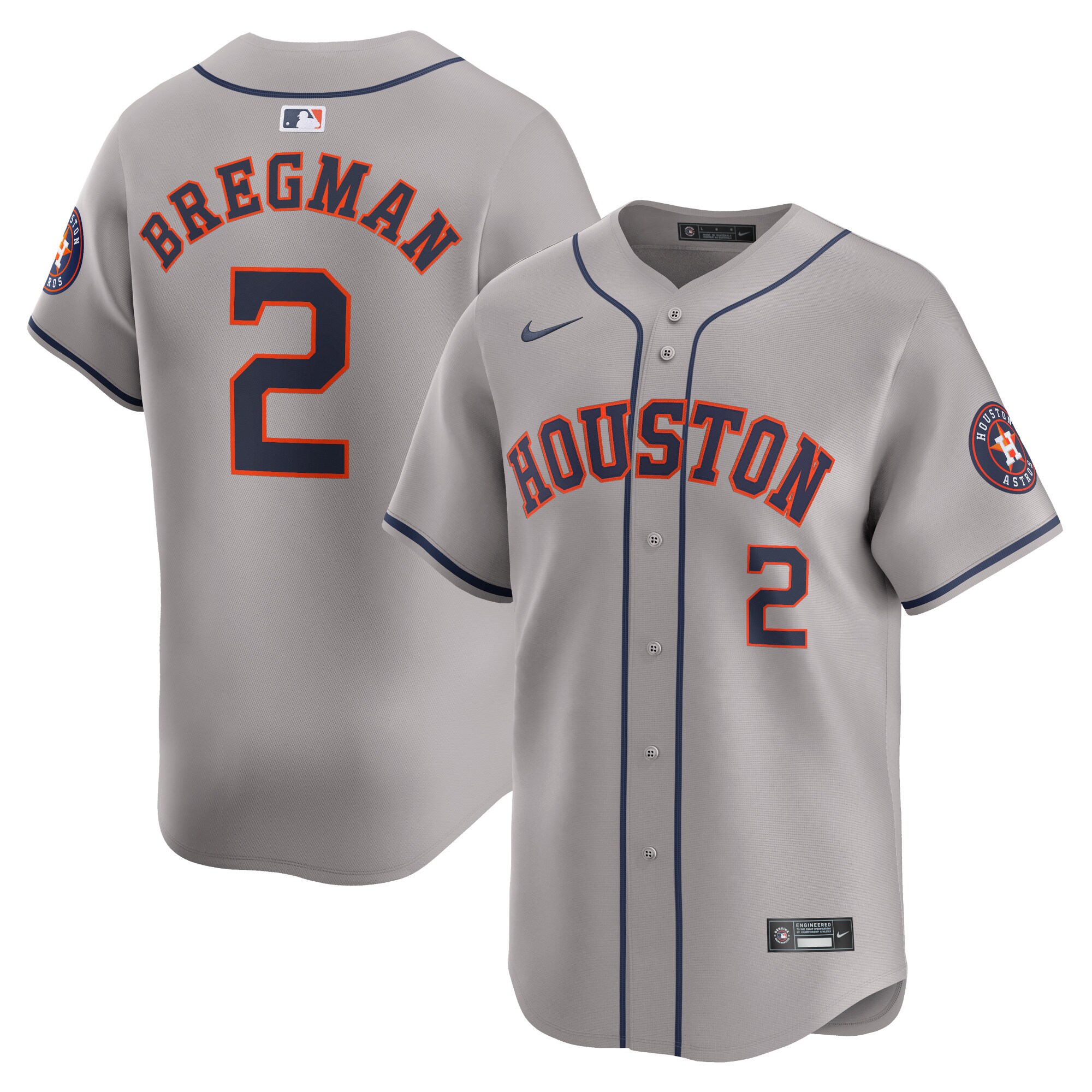 Alex Bregman Houston Astros  Away Limited Player Jersey - Gray