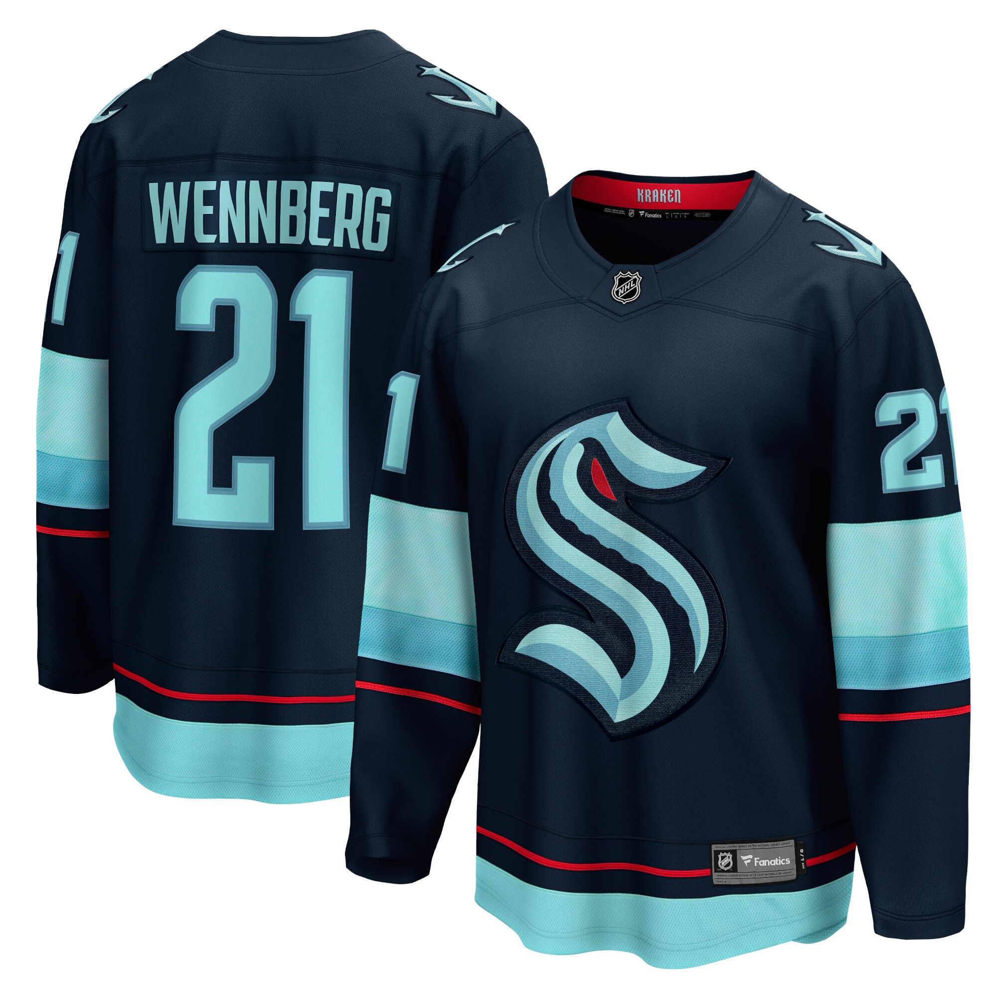 Alexander Wennberg Seattle Kraken Fanatics Home Breakaway Player Jersey - Navy