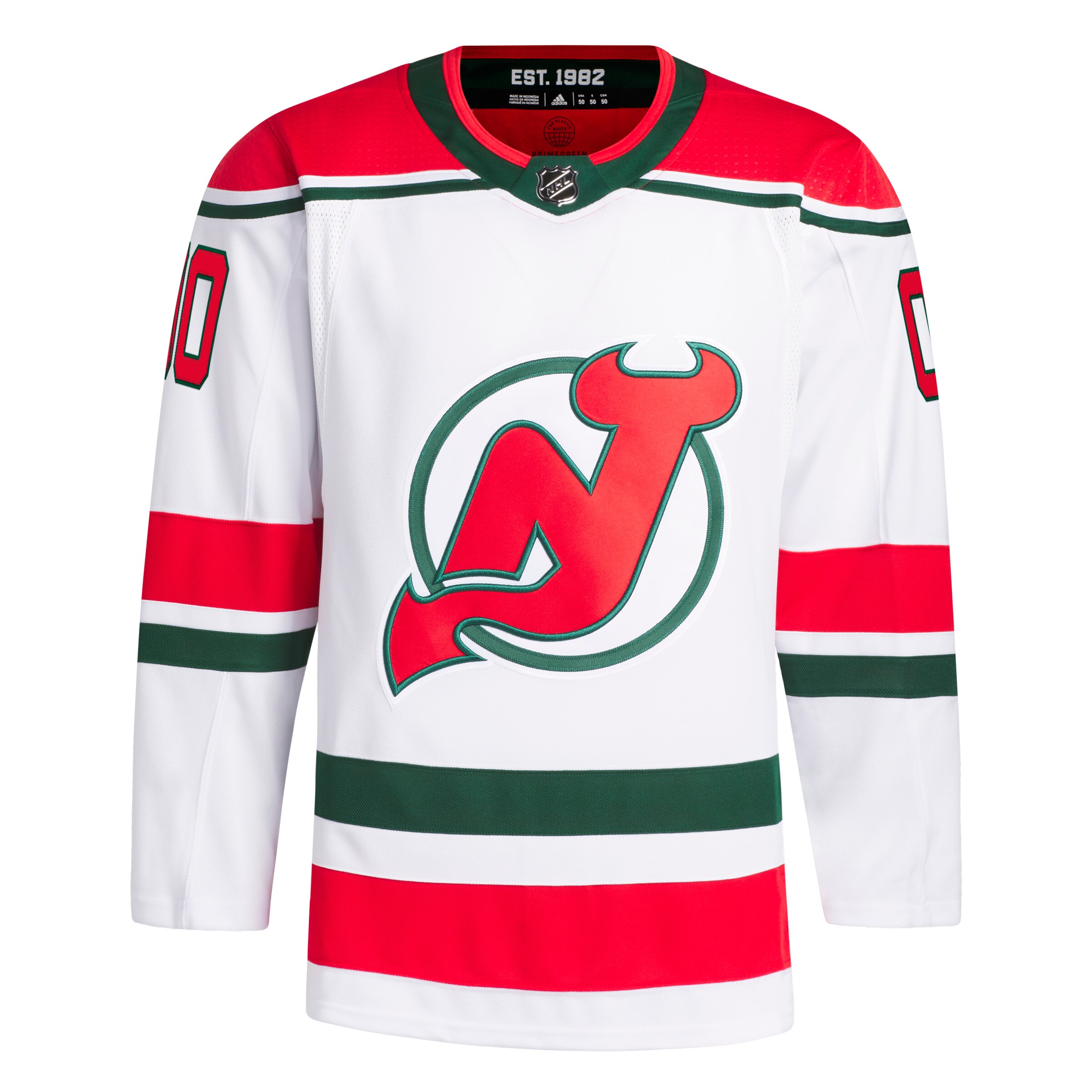 New Jersey Devils adidas 2022\/23 Heritage Primegreen Authentic Pro Custom Jersey - White
