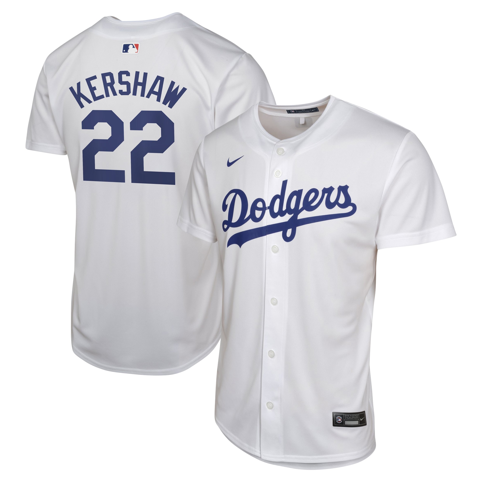Clayton Kershaw Los Angeles Dodgers  Youth Home Player Game Jersey - White