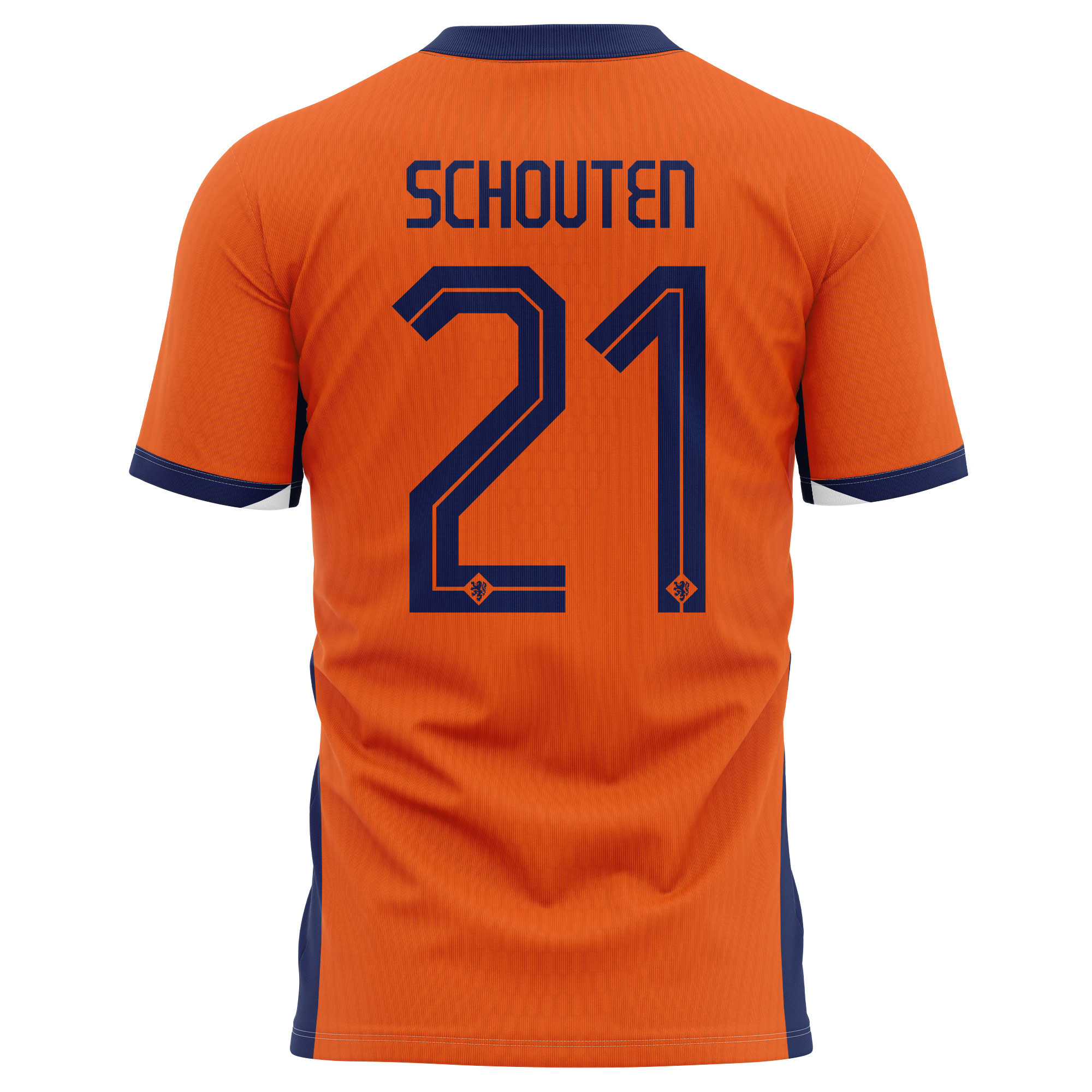 Jerdy Schouten 21 Netherlands National Team 2024 Home Kits AOP T-shirt - Orange