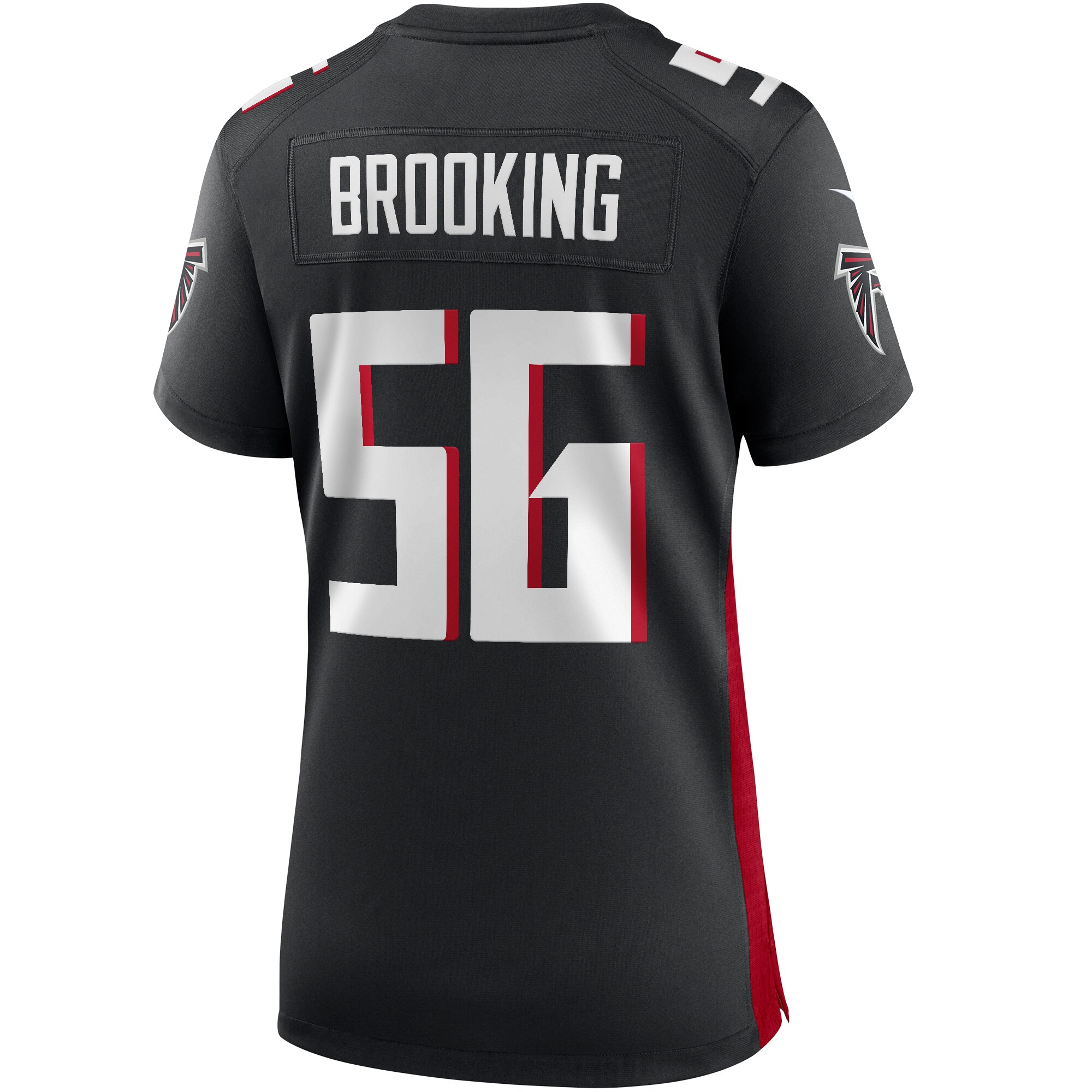 Keith Brooking Atlanta Falcons  Women's Game Retired Player Jersey - Black