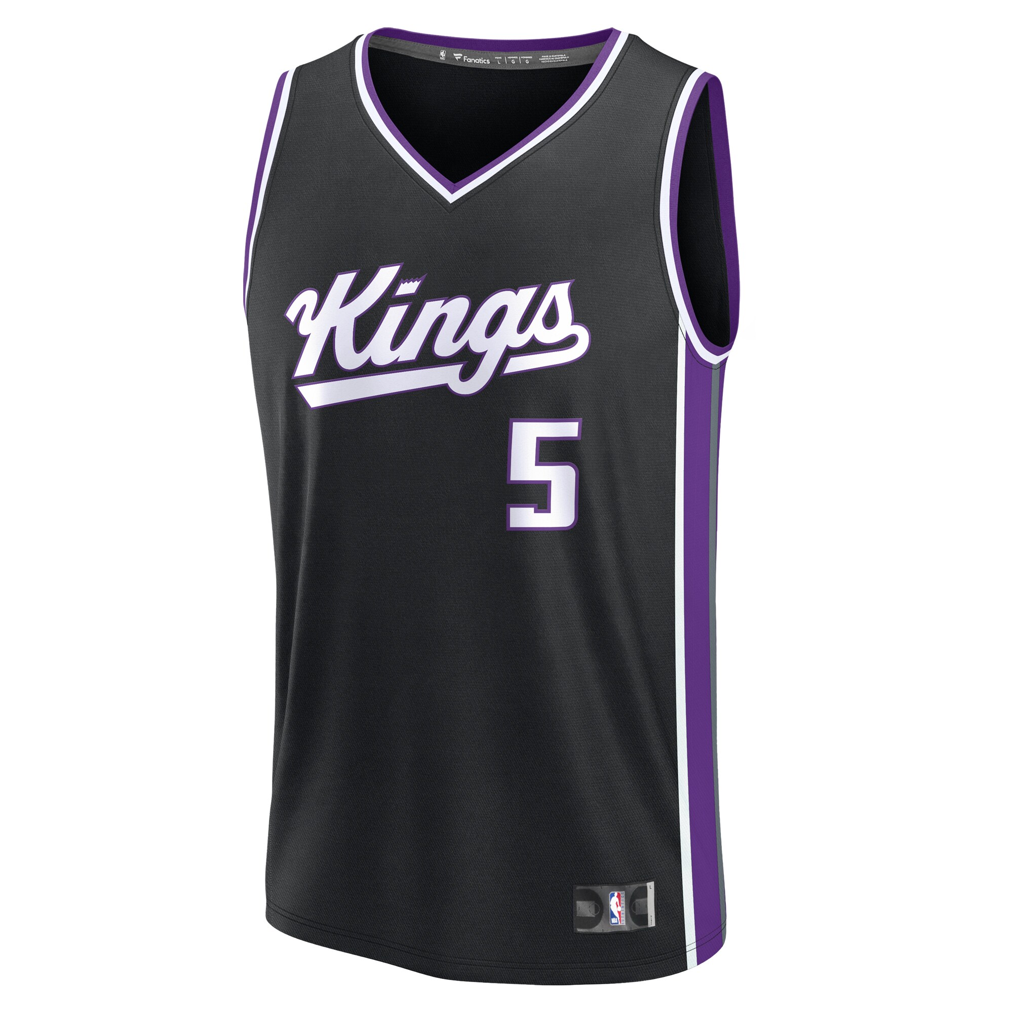De'Aaron Fox Sacramento Kings Fanatics Youth Fast Break Replica Player Jersey - Icon Edition - Black