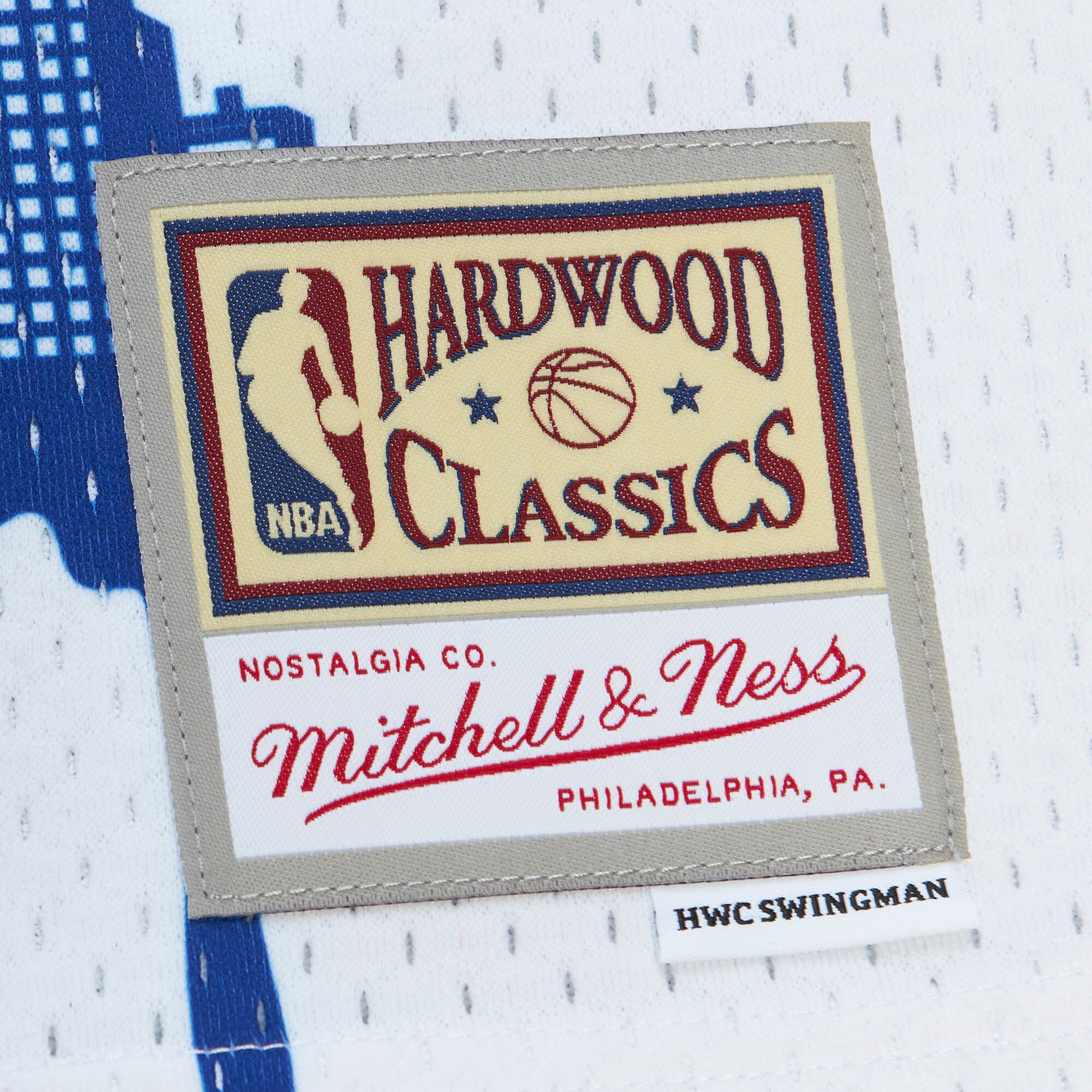 Philadelphia 76ers Mitchell & Ness x Tats Cru Hardwood Classics Fashion Jersey - White