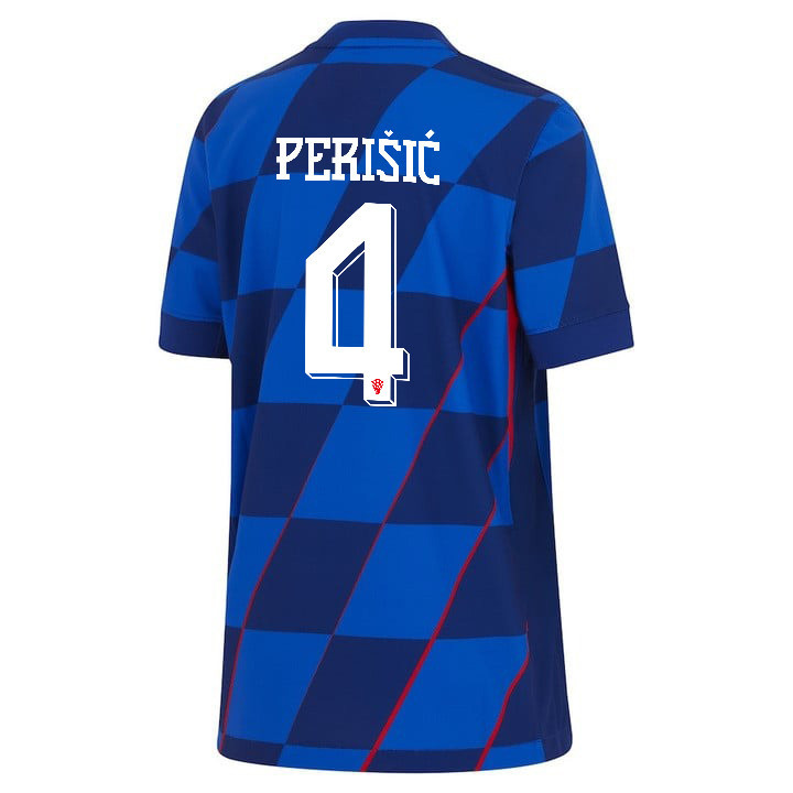Ivan Perišić 4 Croatia National Team 2024 Away YOUTH Jersey - Blue