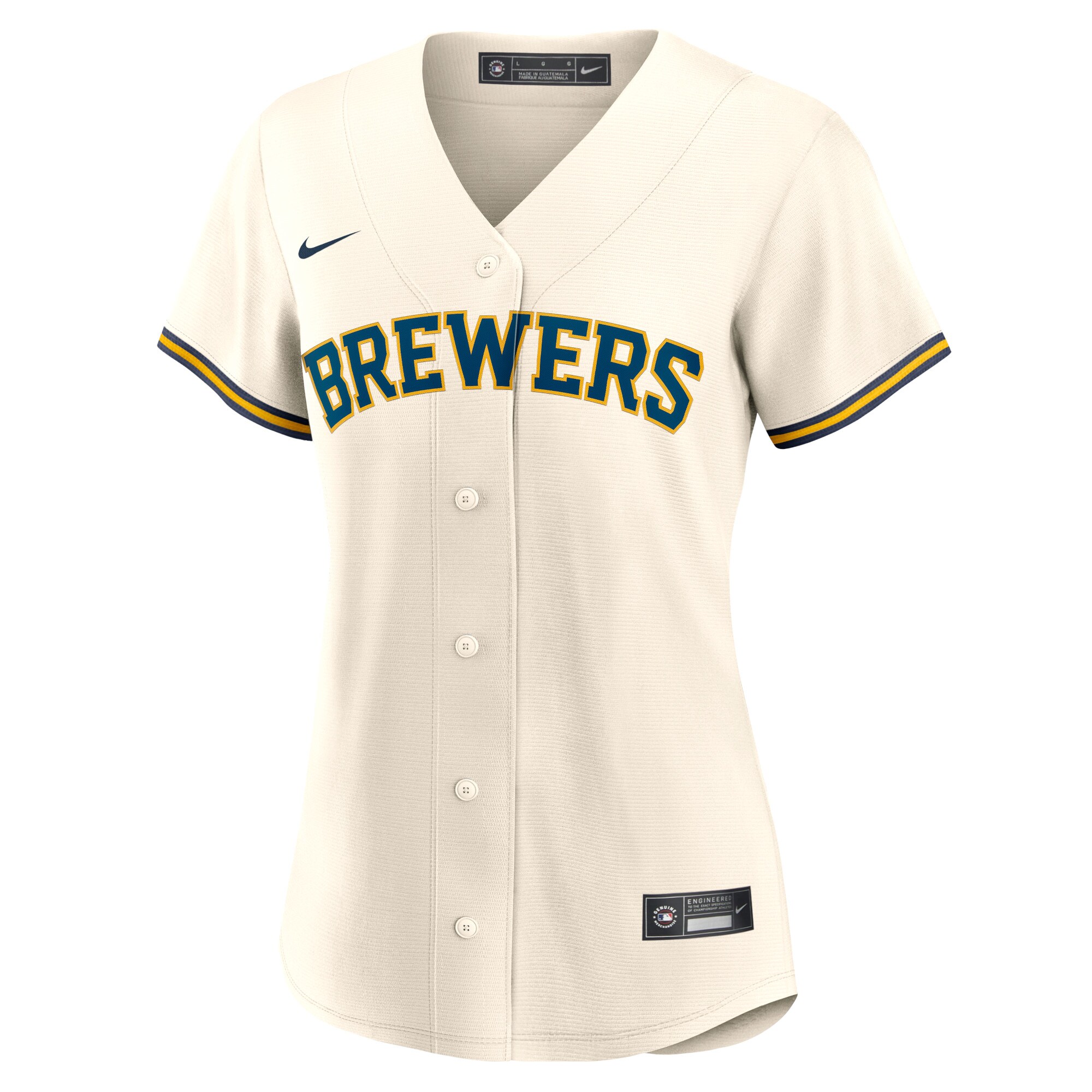 Christian Yelich Milwaukee Brewers  Women's Home Replica Player Jersey - Cream
