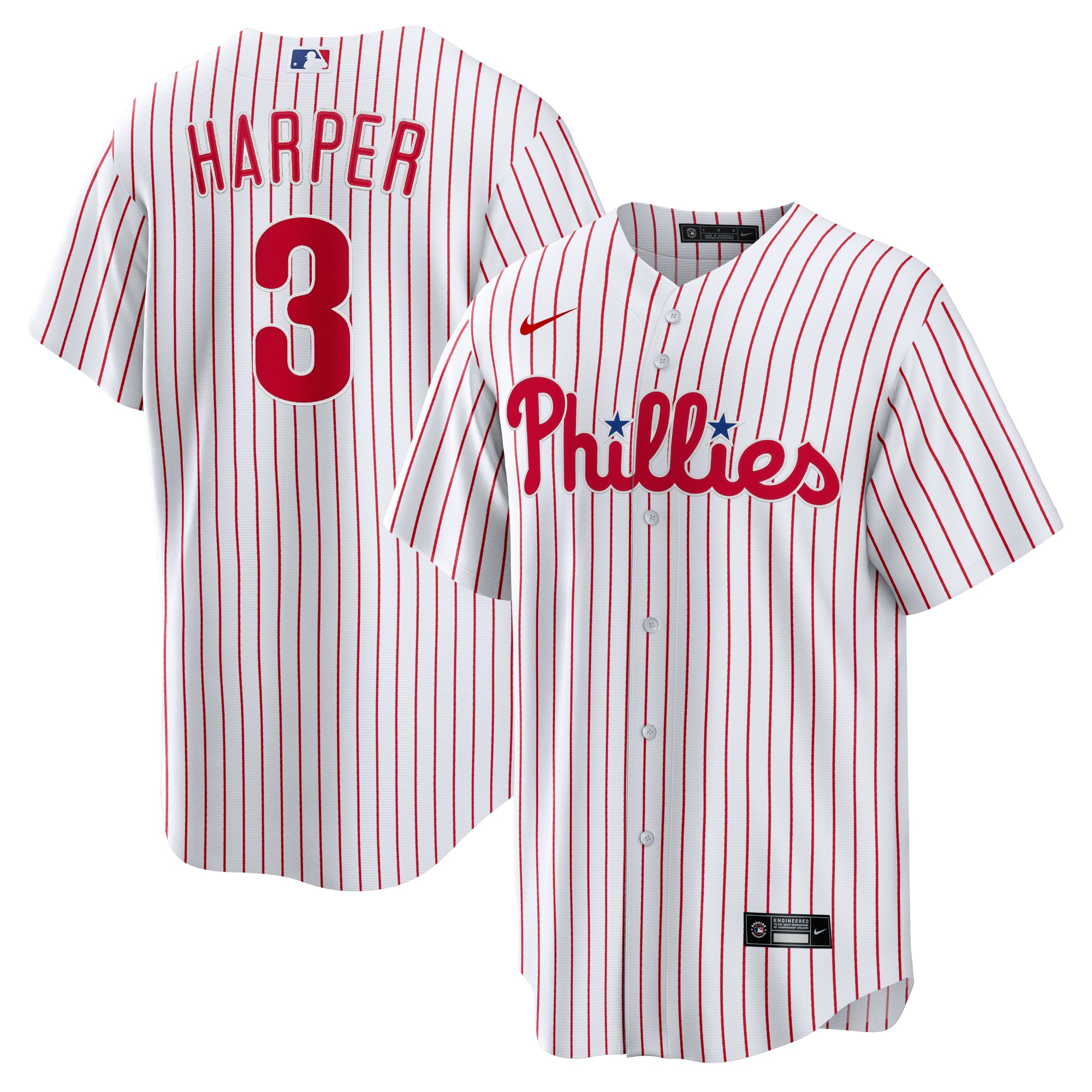 Bryce Harper Philadelphia Phillies  Home Replica Player Name Jersey - White