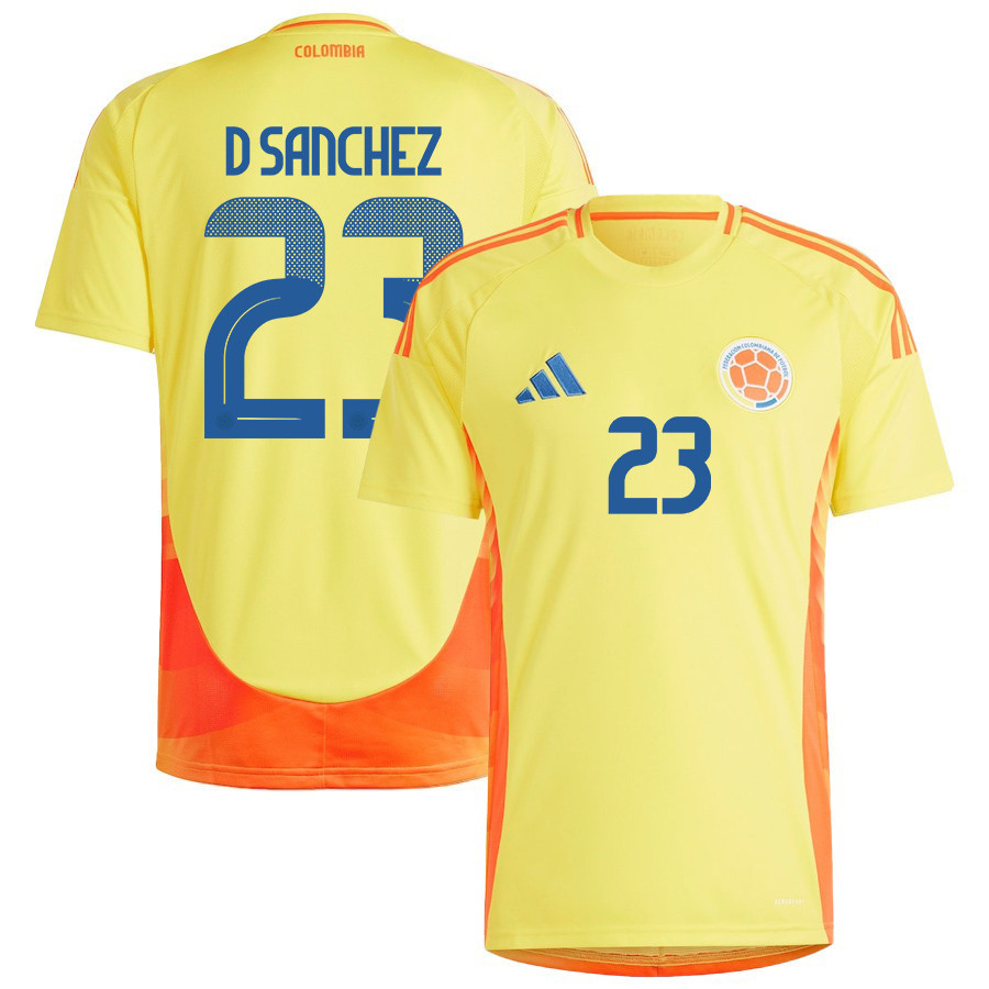 Yaser Asprilla 23 Colombia National Team 2024/25 Home Men Jersey - Yellow