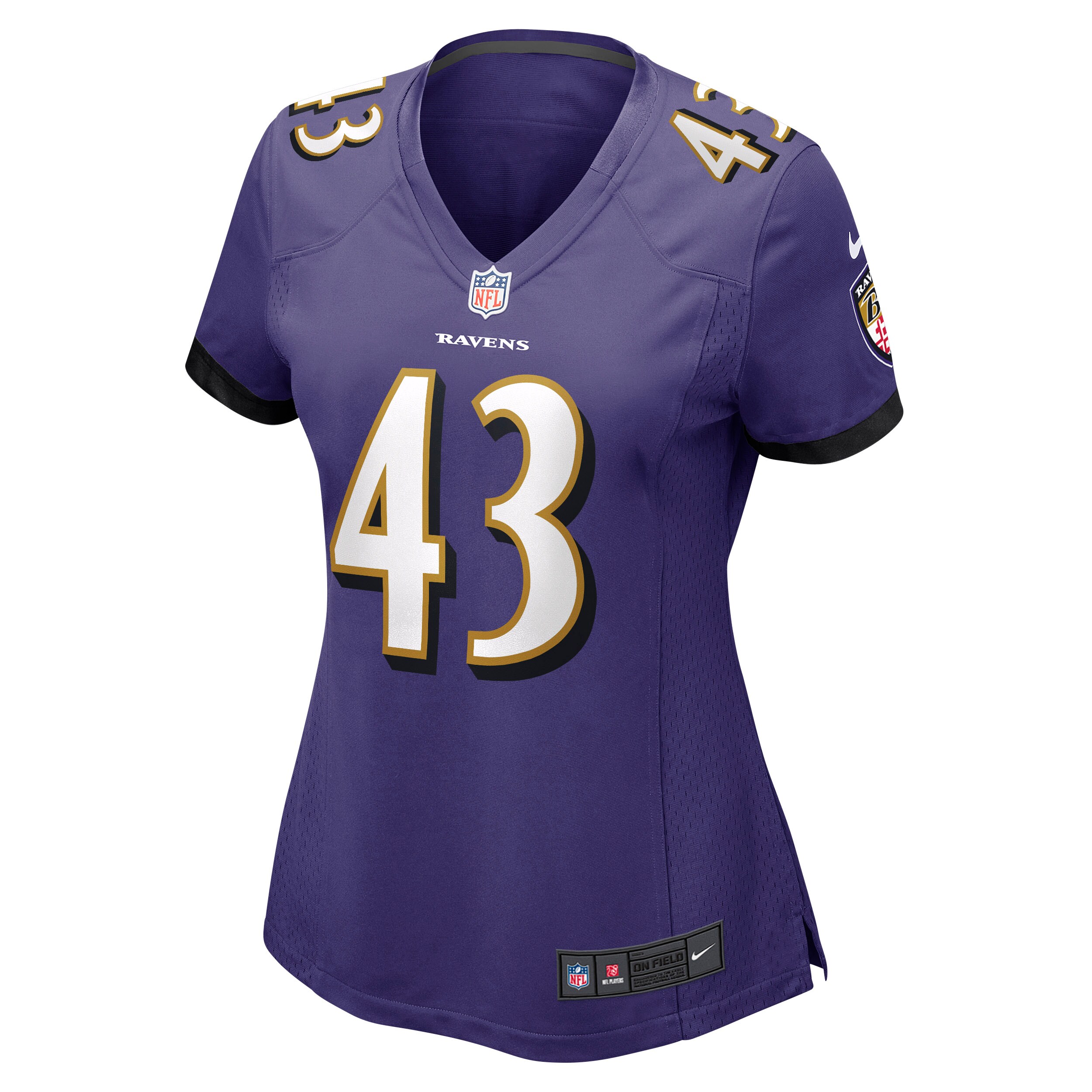 Justice Hill Baltimore Ravens  Women's Game Jersey - Purple